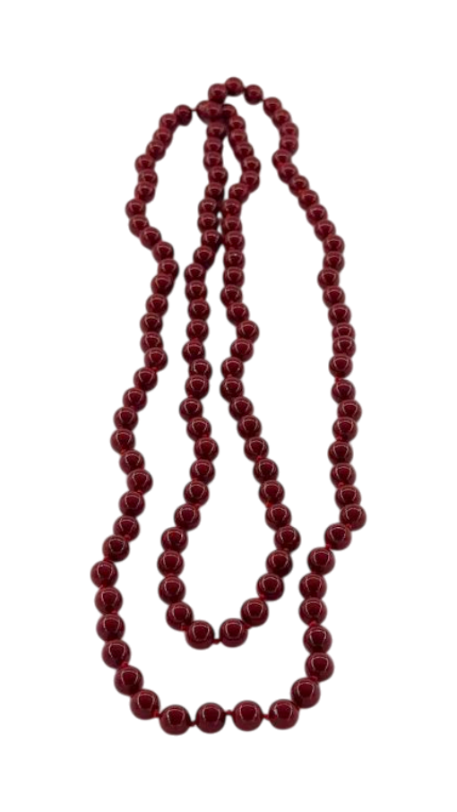 Red and Beige pearl necklaces CN-0321 and CN-0319