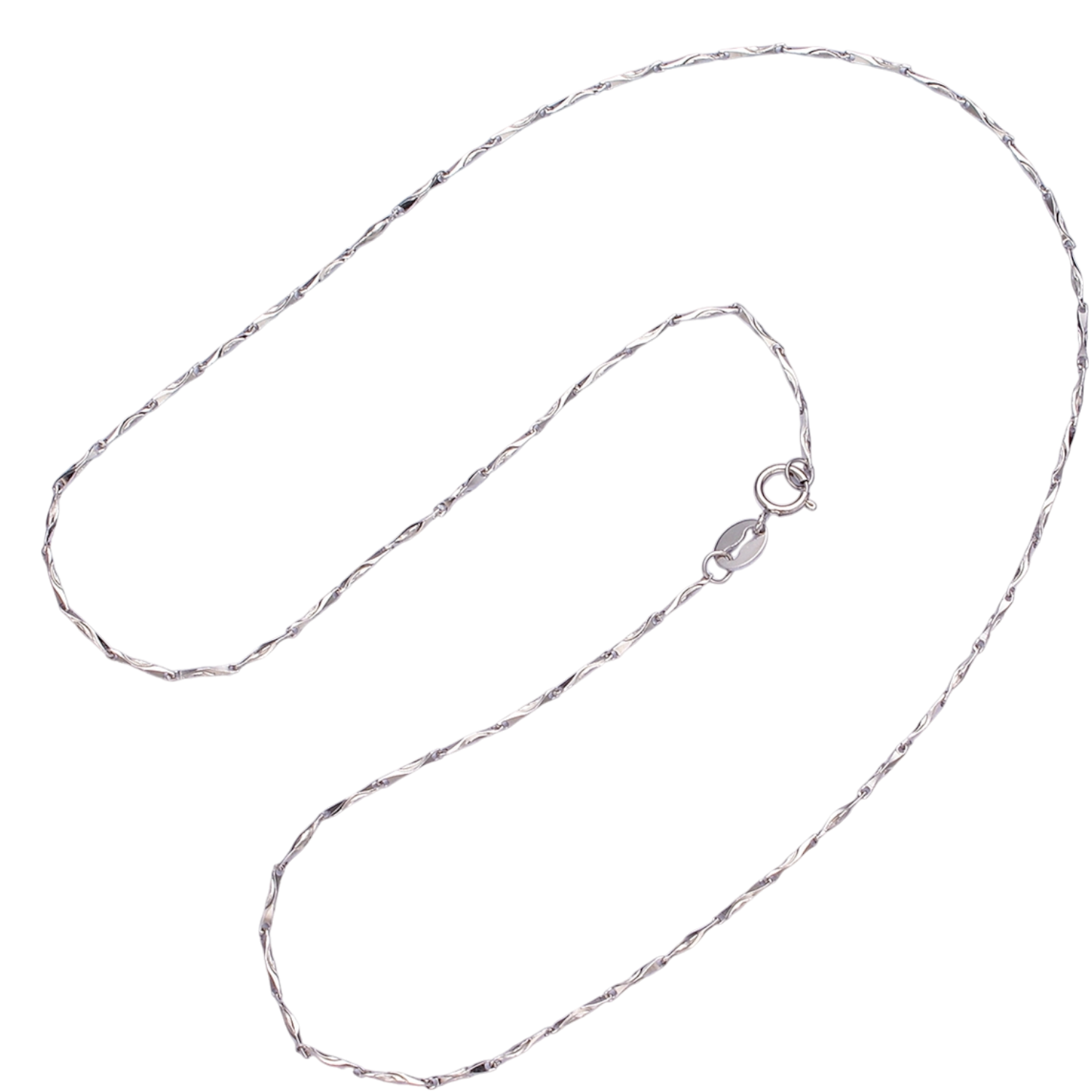 Fine s925 Sterling Silver Barleycorn Cable Chain Necklace CN-21WA1985