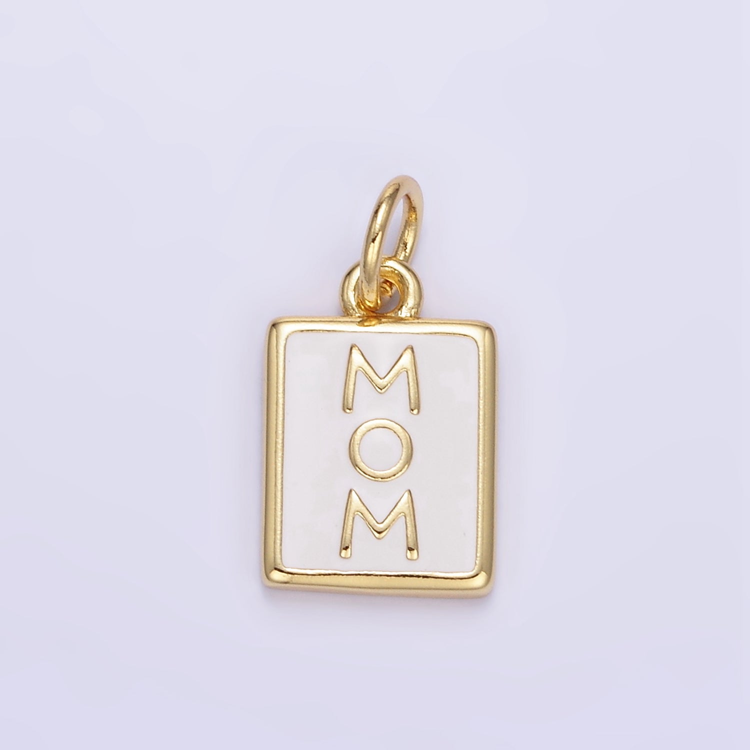 Dainty Gold White Mom Classic Necklace
