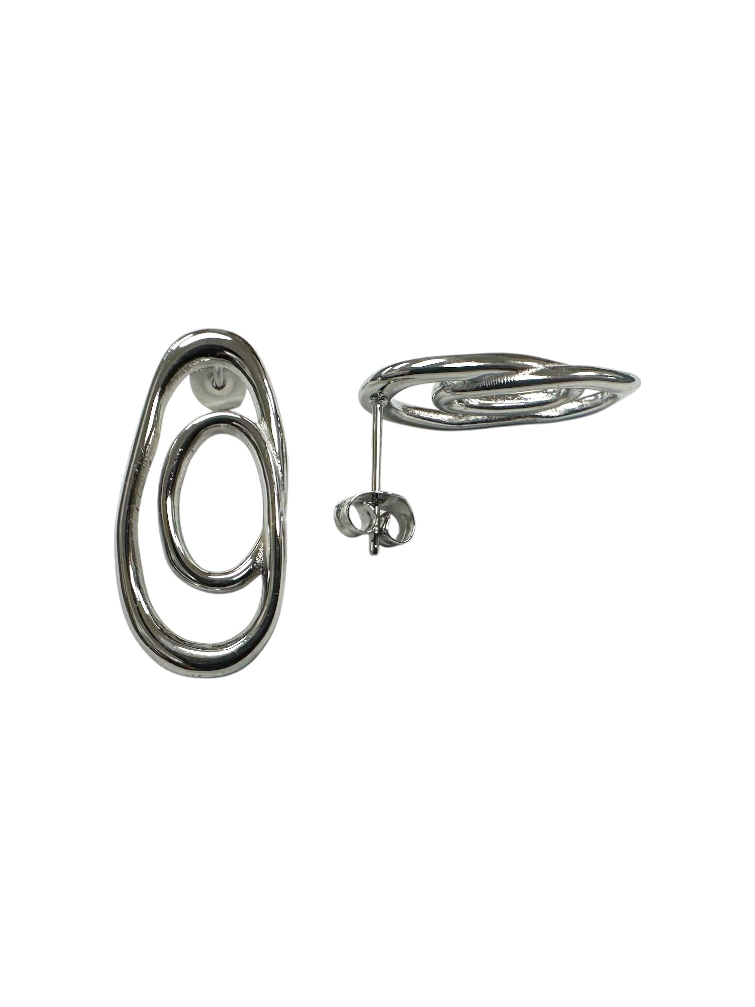 Oval Abstract Stud Earring EA-0376 EA-0377