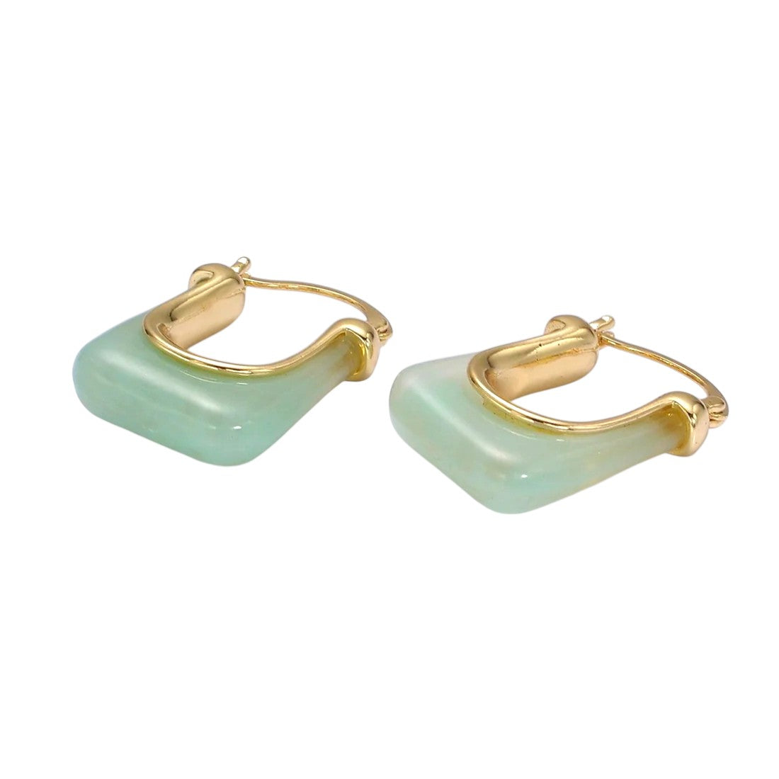 Chic U-Shaped Rectangular Latch Hoop Earrings EA-21AE373