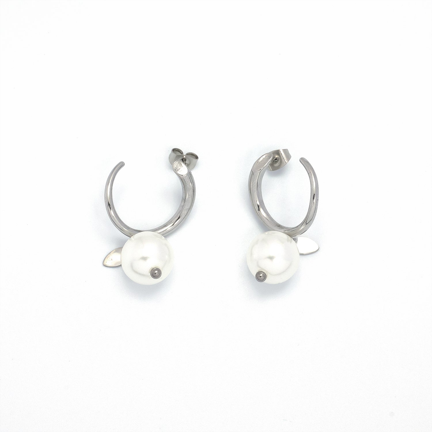 Gold Classic or Silver Stainless Steel Pearl Dainty Dangling Earring-00009 Earring-00010