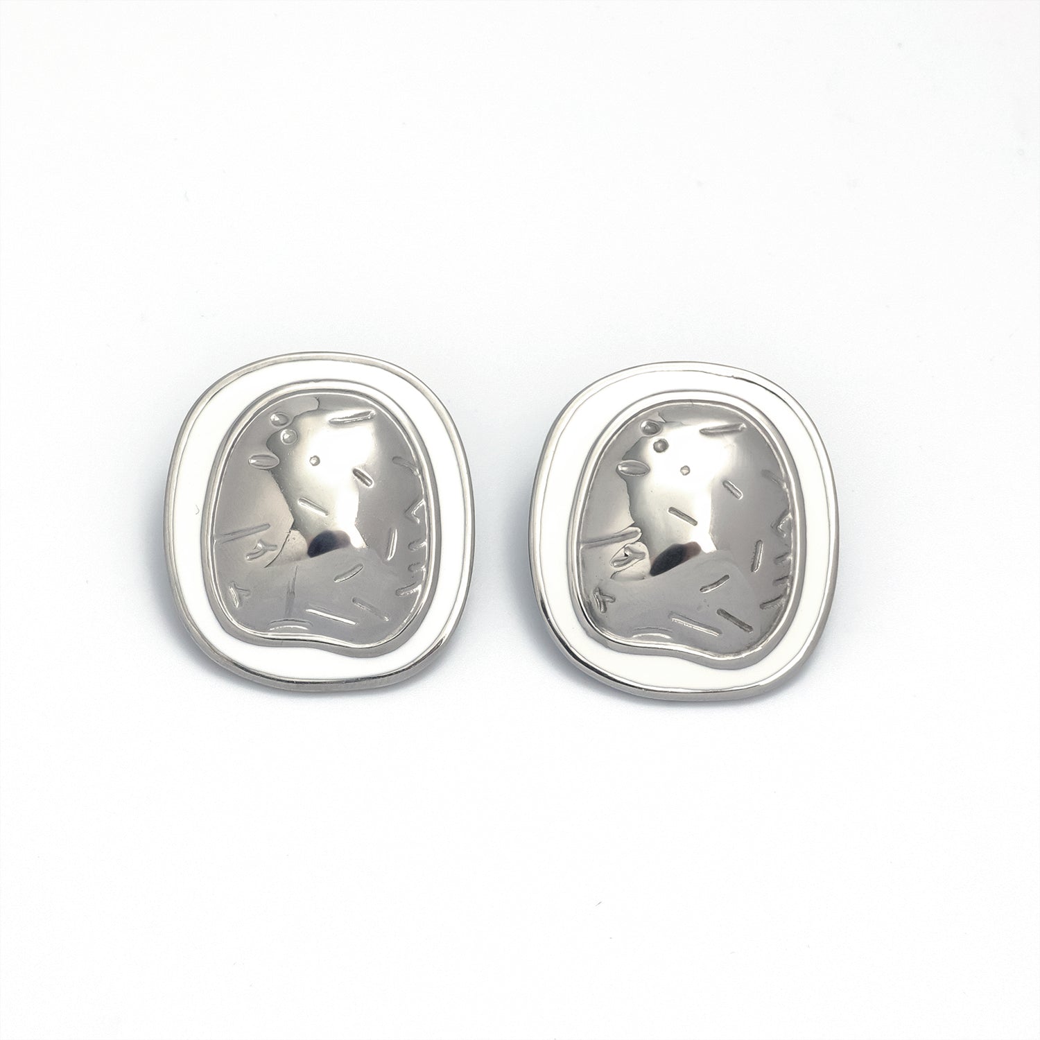 Gold Chic or Silver Stainless Steel Pearl Minimalist Studs Earring-00011 Earring-00012