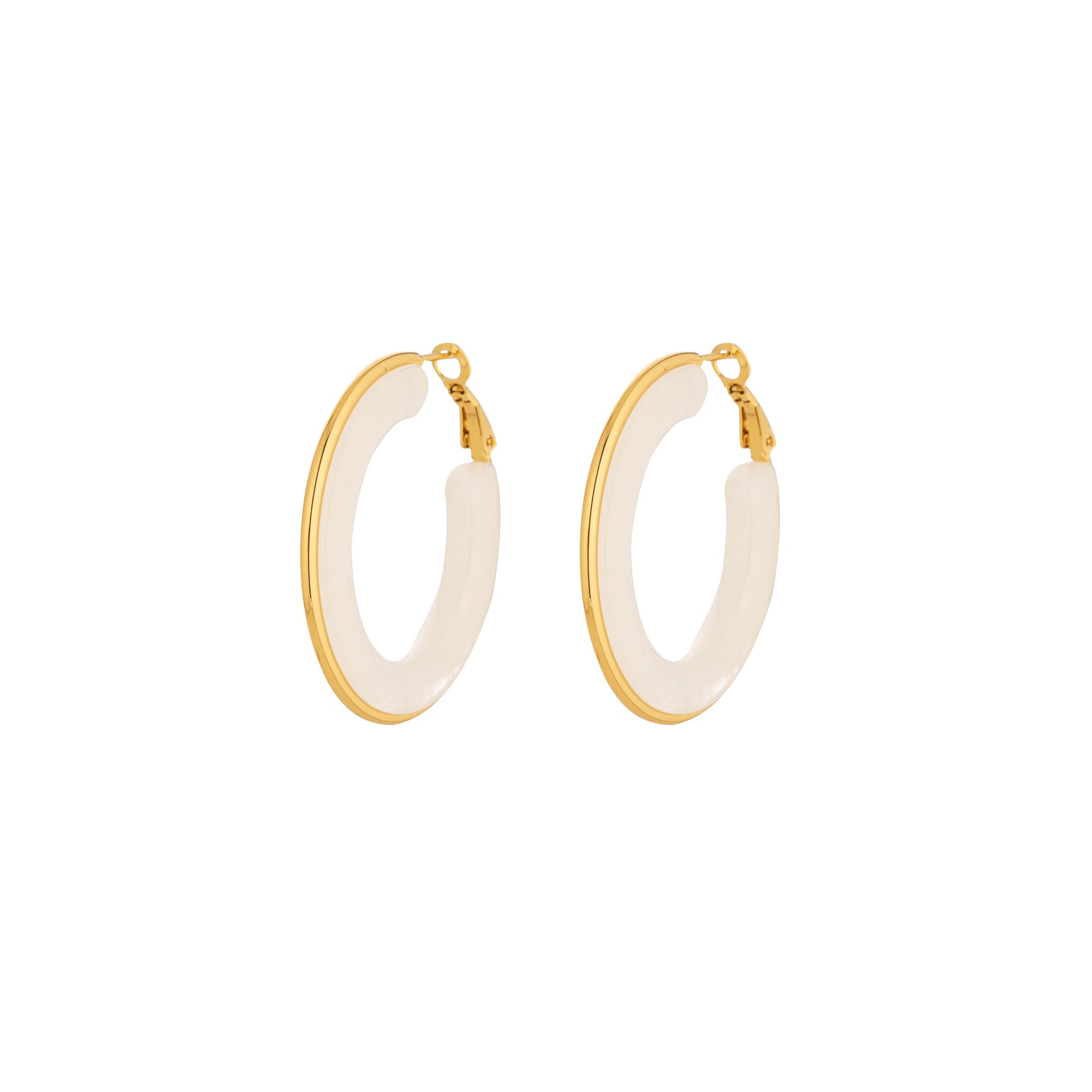 Chic Stainless Steel Statement Hoops Earring-00327