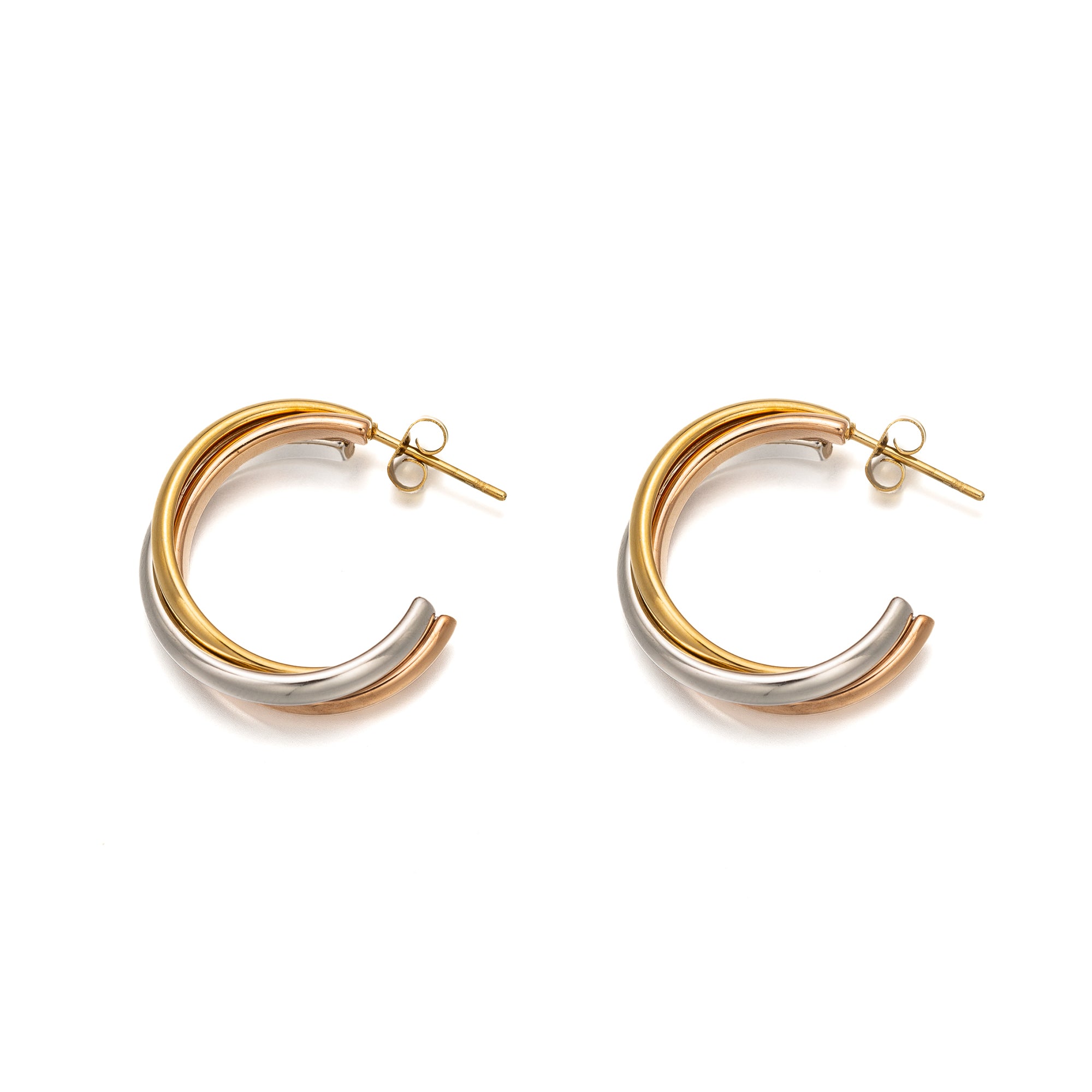 Classic Stainless Steel Statement Posts Earring-00338