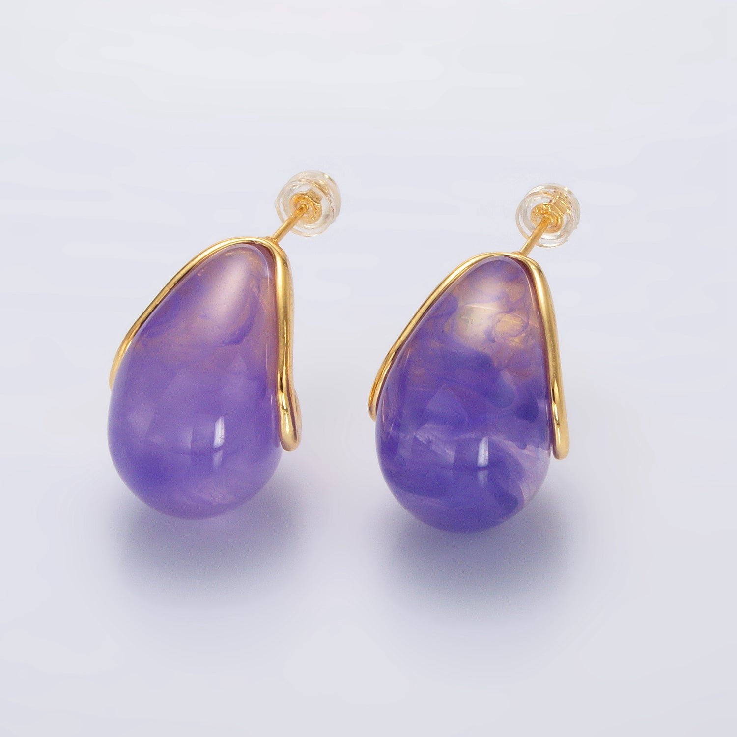 Gold Chunky Gold Aventurine and Other Gemstones Posts Earring-00195 to Earring-00204