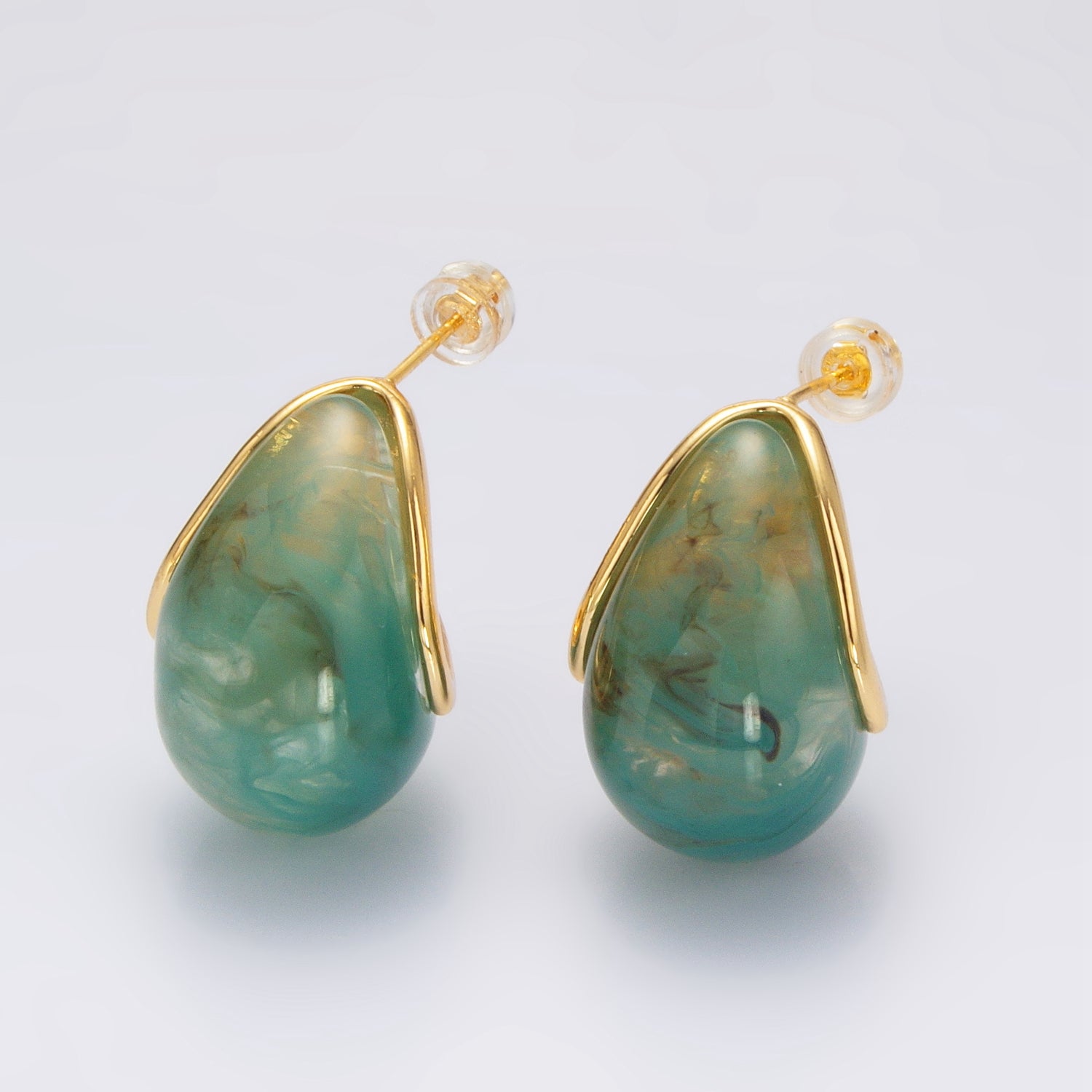 Gold Chunky Gold Aventurine and Other Gemstones Posts Earring-00195 to Earring-00204