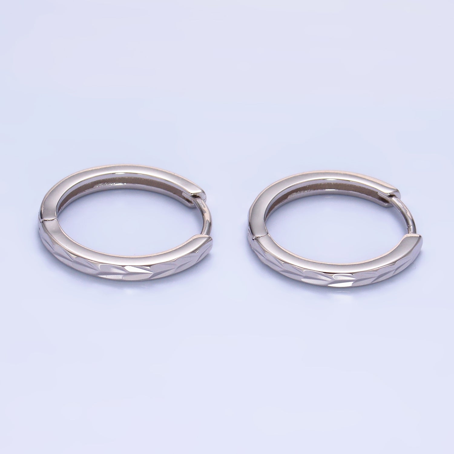 Dainty Sterling Silver Heart Huggies Earring-00265