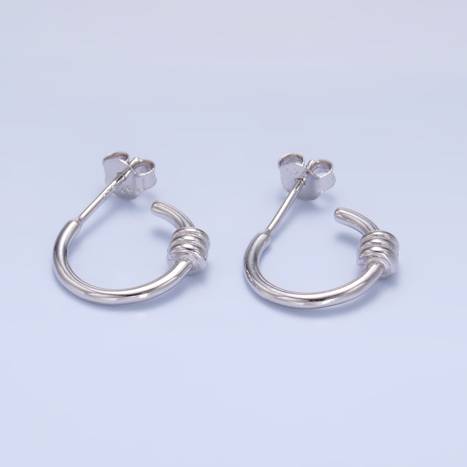 Dainty Sterling Silver Knot Posts Earring-00275