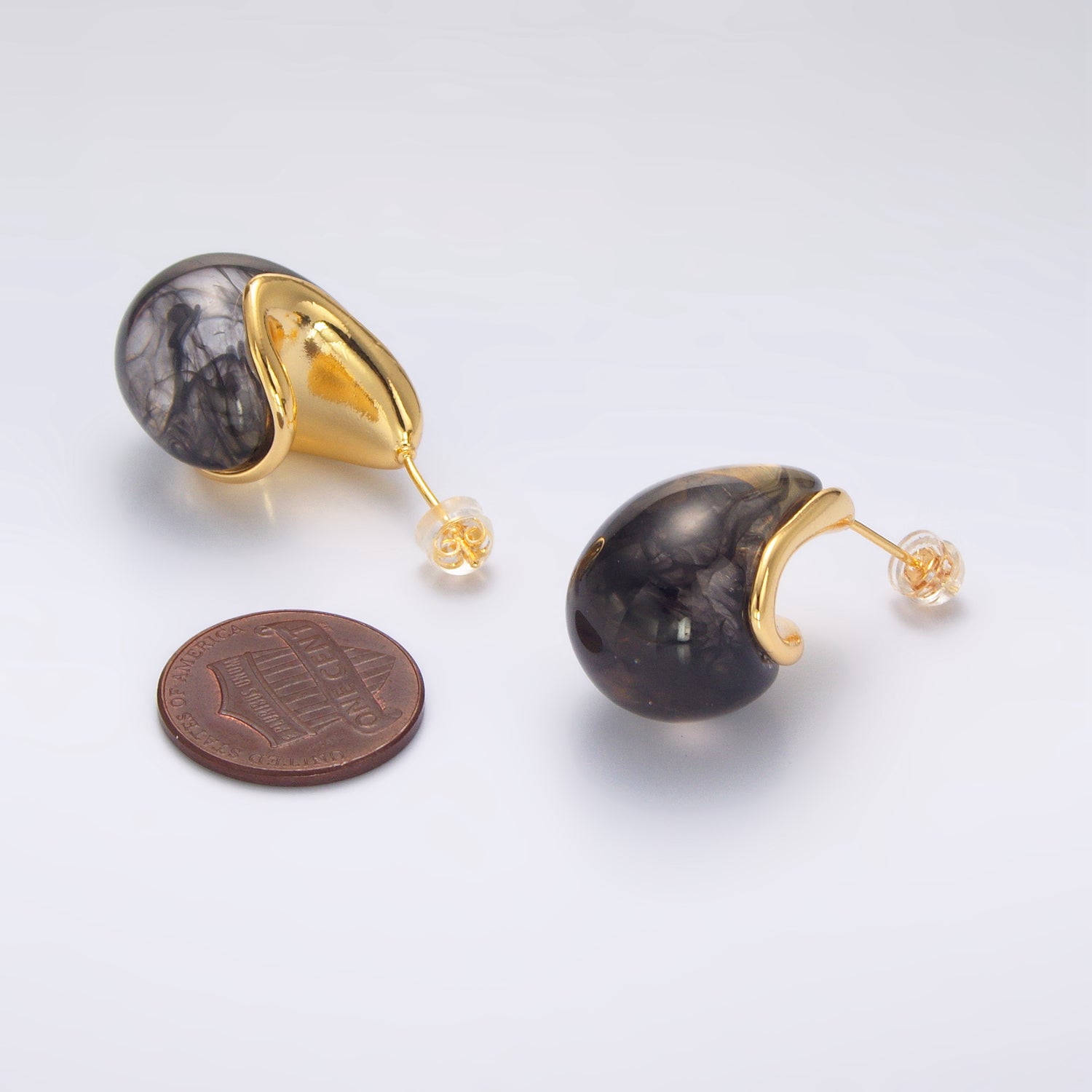 Gold Chunky Gold Aventurine and Other Gemstones Posts Earring-00195 to Earring-00204