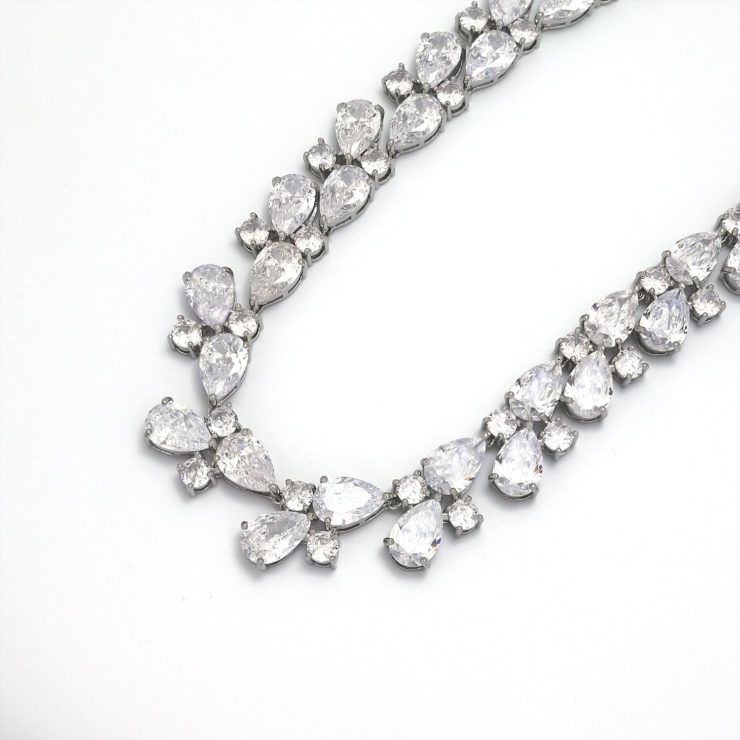 Gold Vintage Gold CZ Pear Diamond Tennis Chain-00055 to Chain-00060