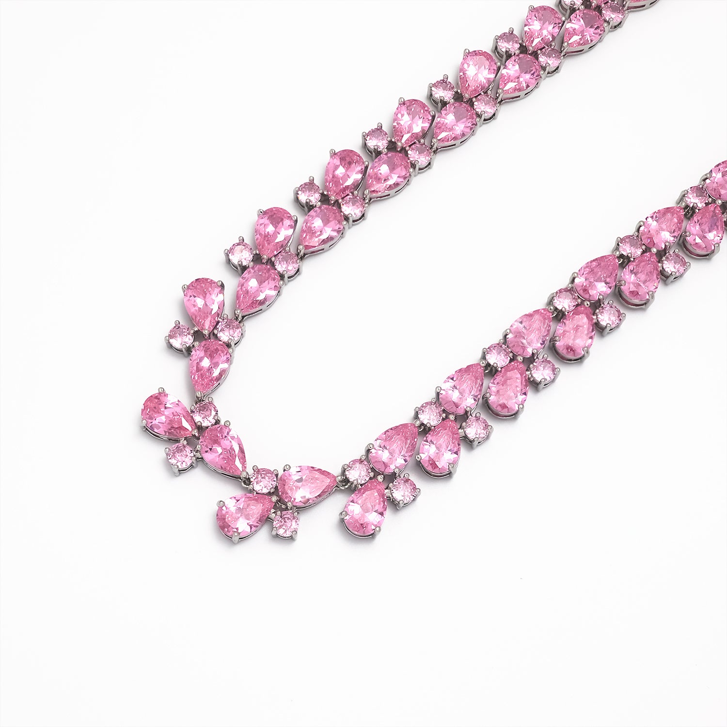 Gold Vintage Gold CZ Pear Diamond Tennis Chain-00055 to Chain-00060
