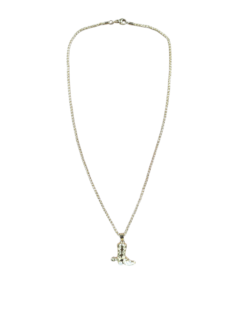CZ Cowboy Boot Foxtail Chain Necklace ✦ NC-SJ0499