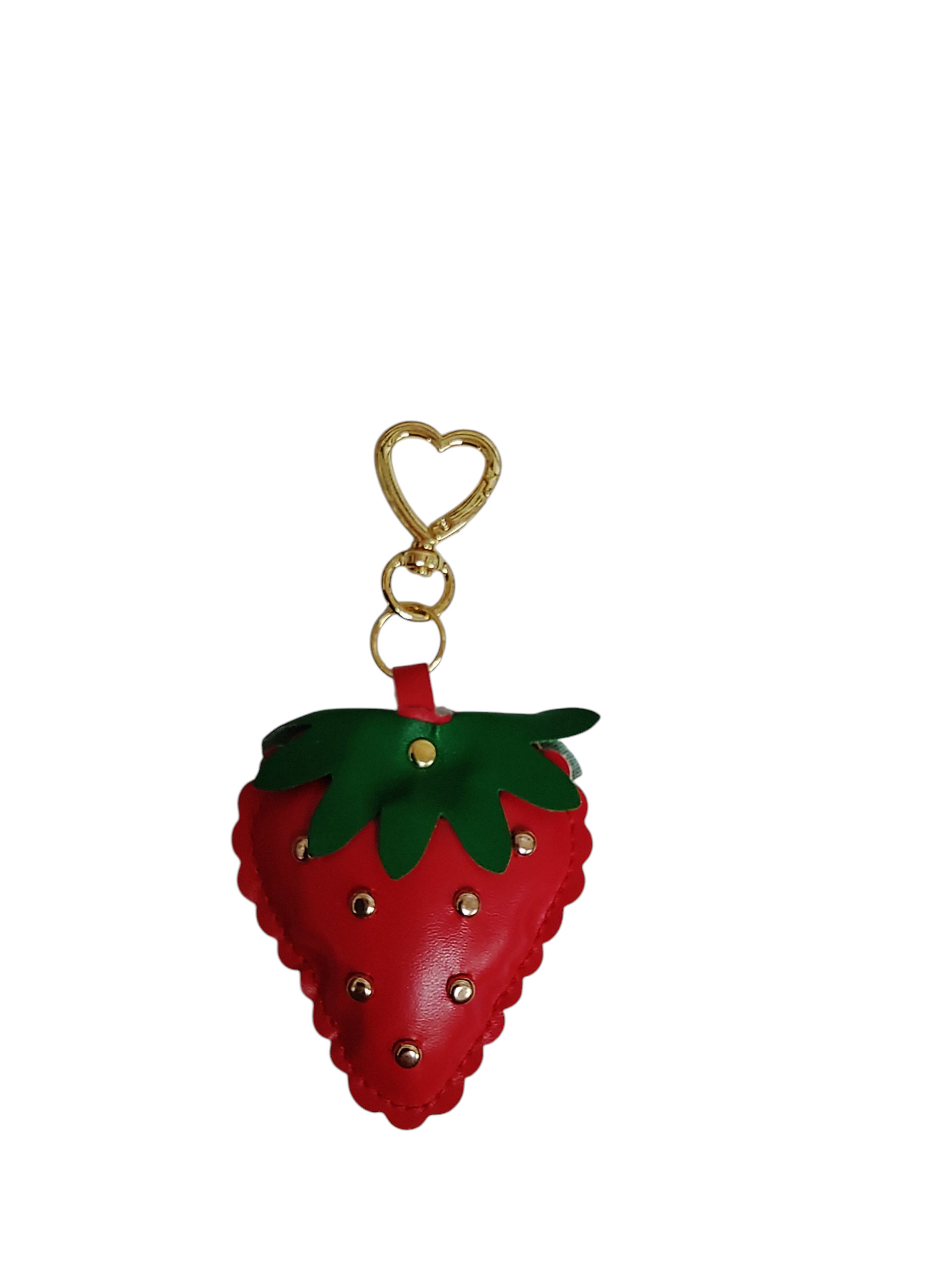 PU Leather Strawberry Gold Studded with Gold Heart Clip BC-2005 BC-2006 BC-2007