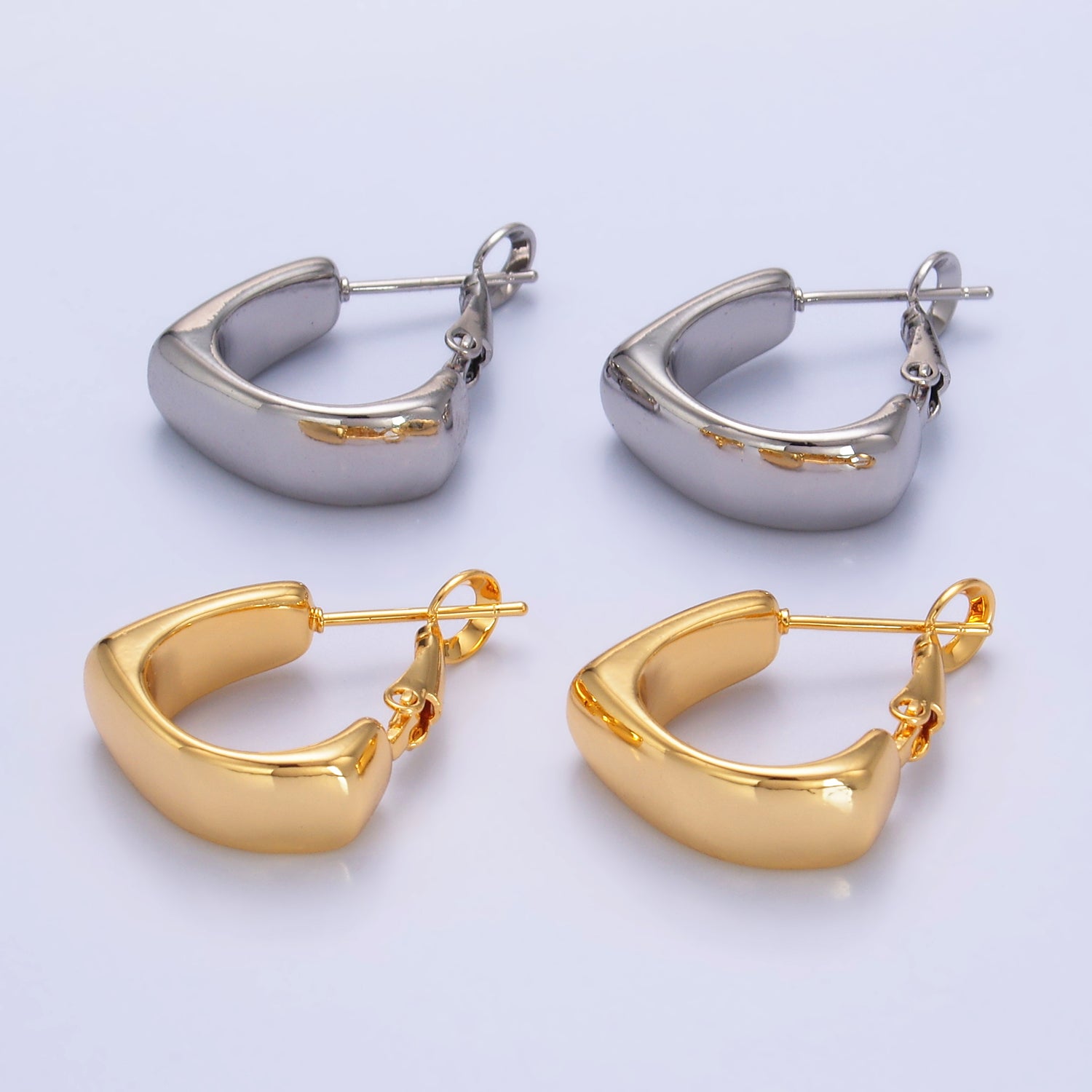 Gold Minimalist Gold or Silver Petite Hoops Earring-00177 Earring-00178