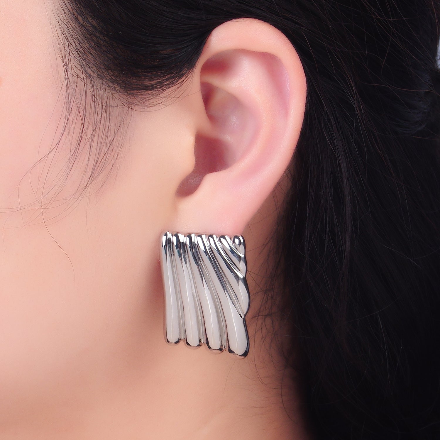 Gold Bold Gold Or Silver Statement Studs Earring-00240 Earring-00241