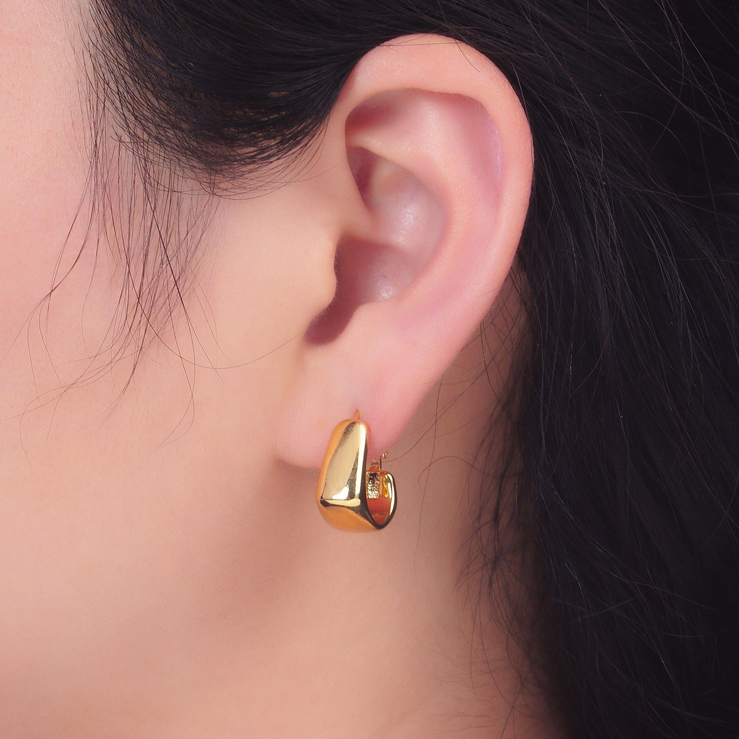 Gold Minimalist Gold or Silver Petite Hoops Earring-00177 Earring-00178