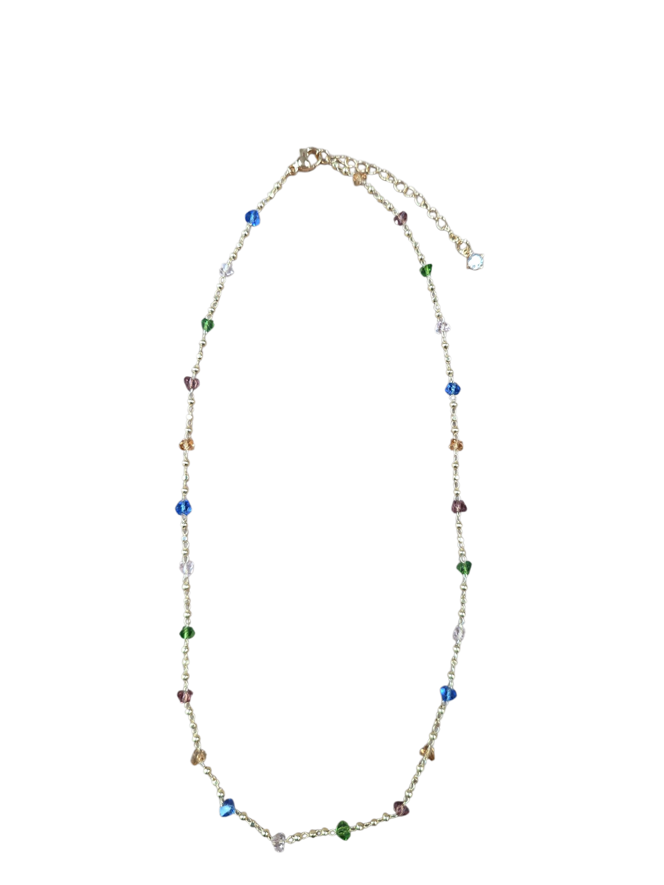 Multi Color CZ Chain Necklace ✦ NC-SJ0408