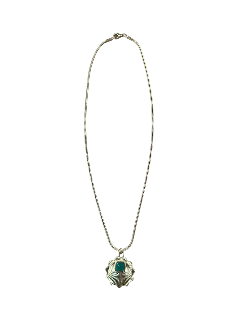 Emerald Green Sunburst Snake Chain NC-SJ0397