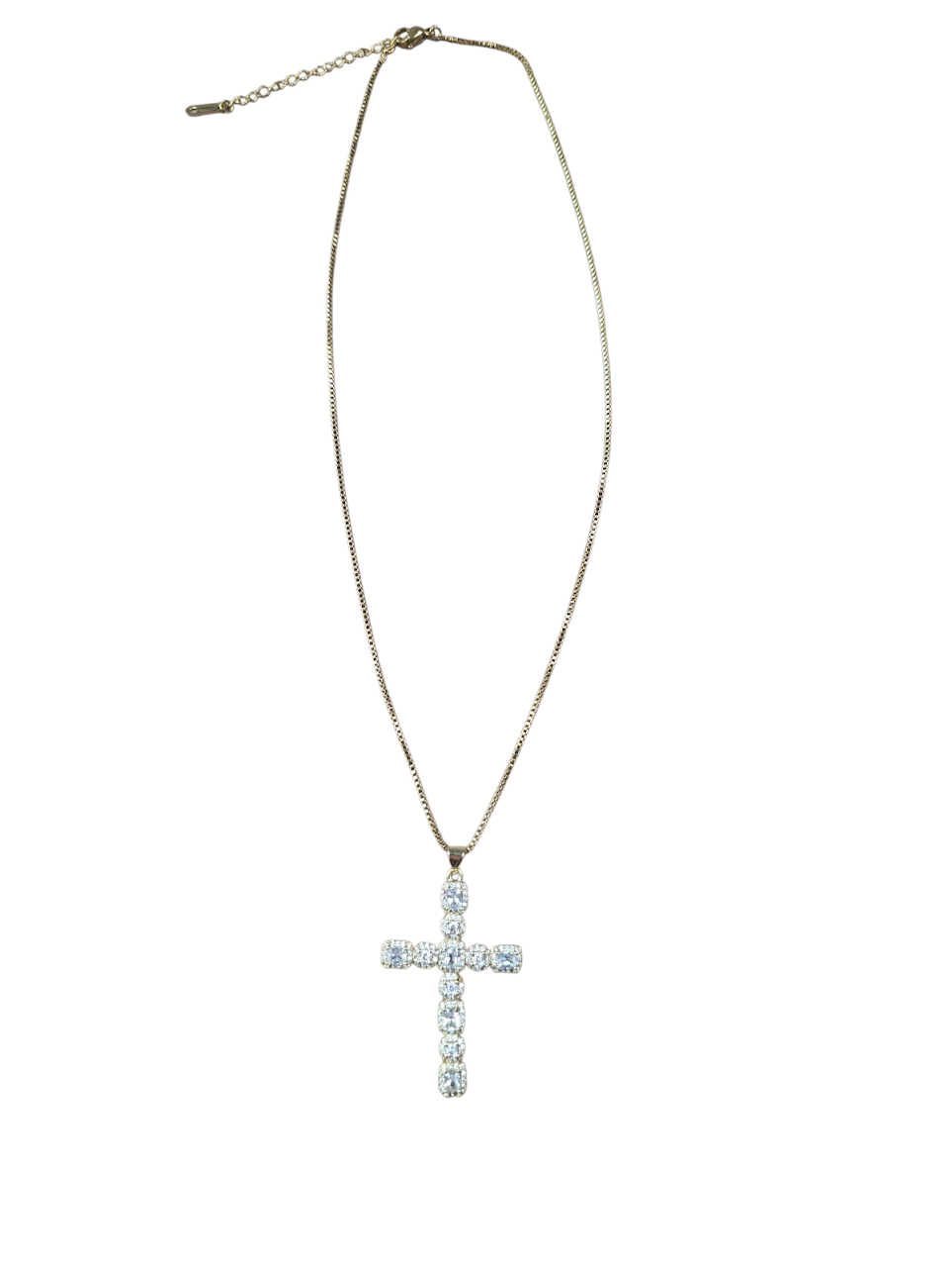 CZ Cross Stainless-Steel Box Chain NC-SJ0385