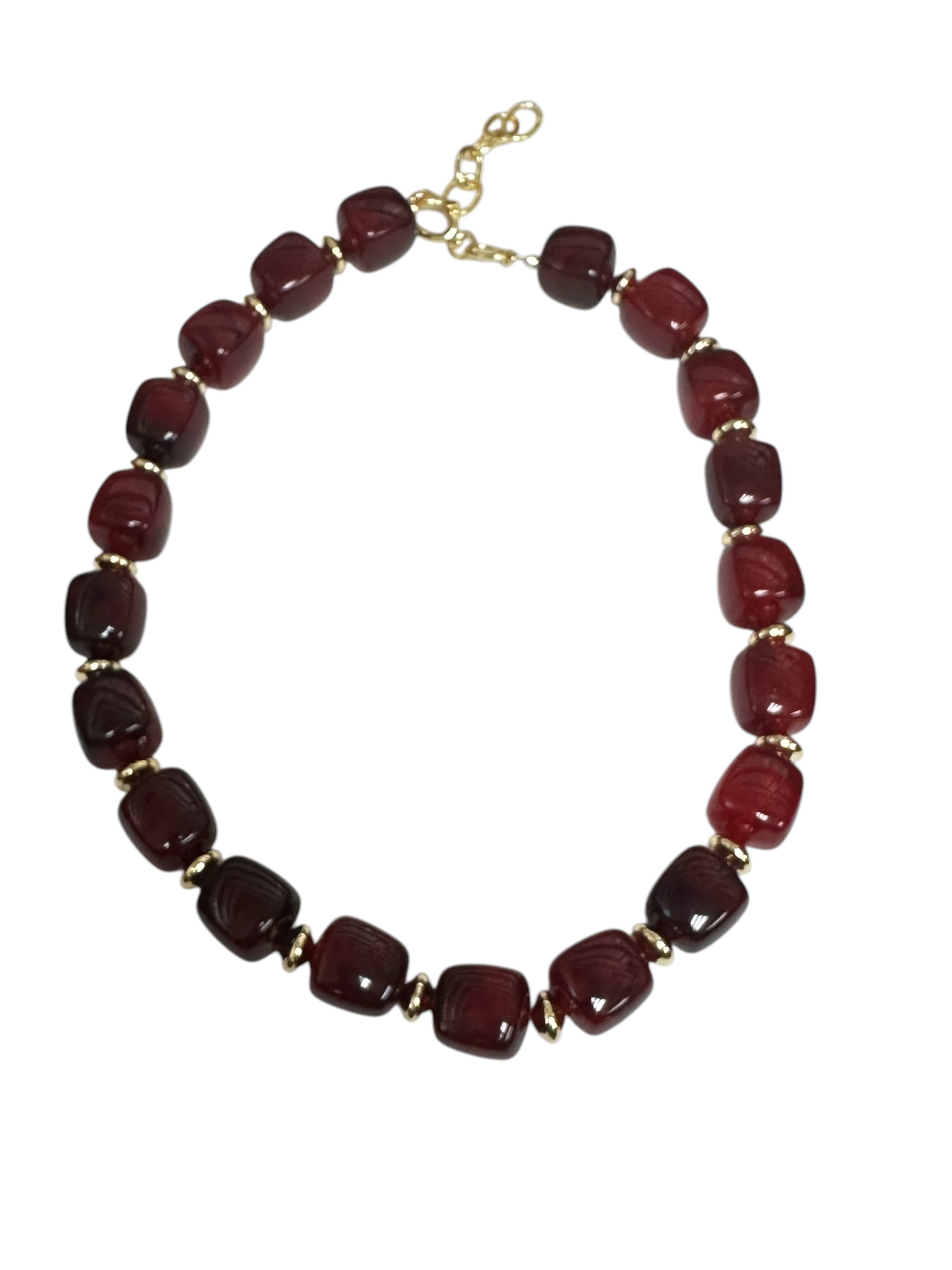 Colored Chunky resin beaded necklace