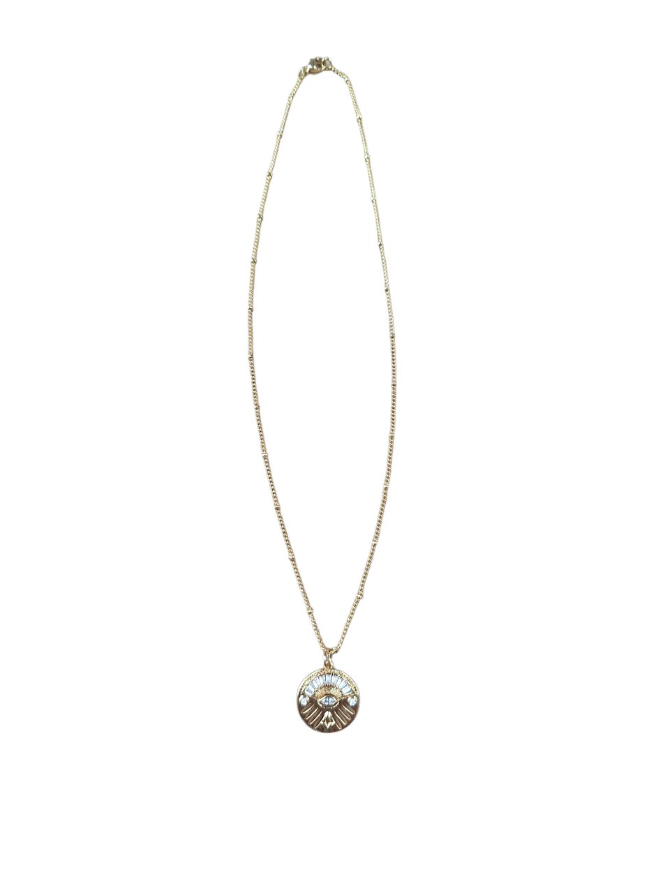 Geometric Evil Eye Satellite Chain Necklace ✦ NC-SJ0472