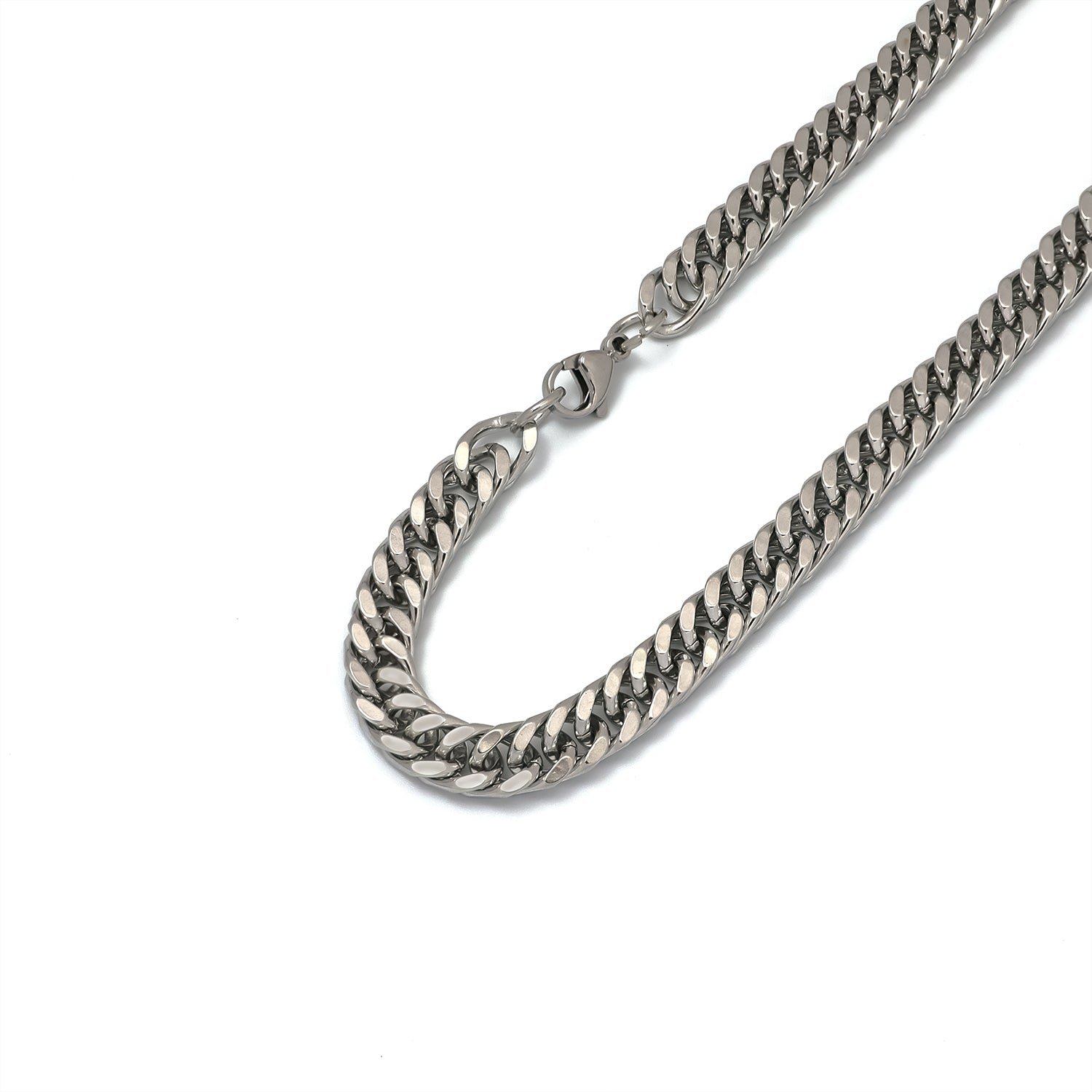 Gold Chunky or Silver Stainless Steel Bold Double Cuban Chain-00045 Chain-00046