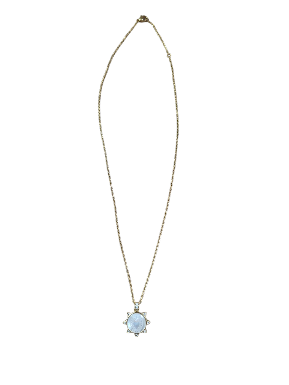 Sacred Heart Celestial Sun Cable Chain Necklace ✦ NC-SJ0496