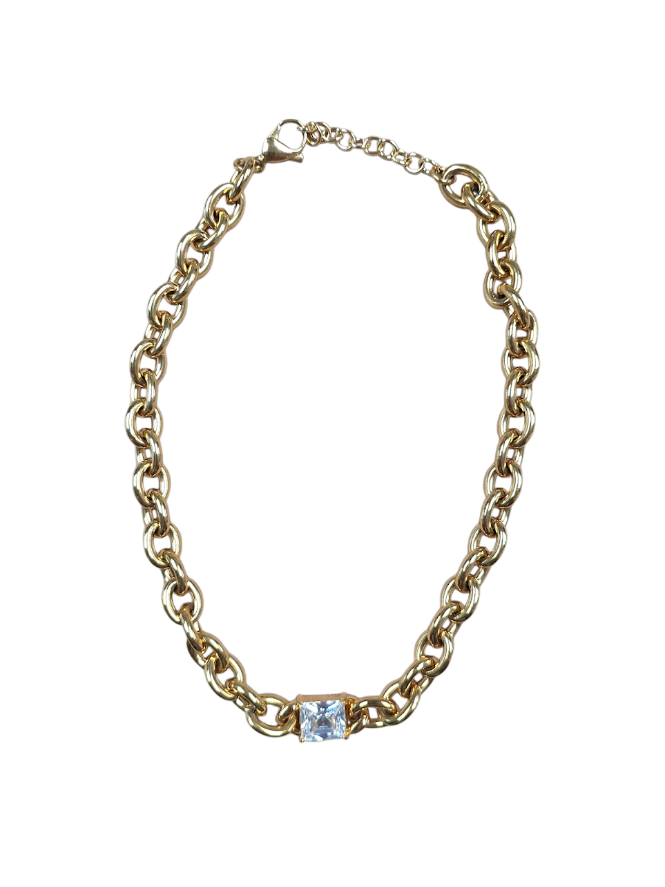 CZ Square Chunky Link Choker ✦ NC-SJ2020