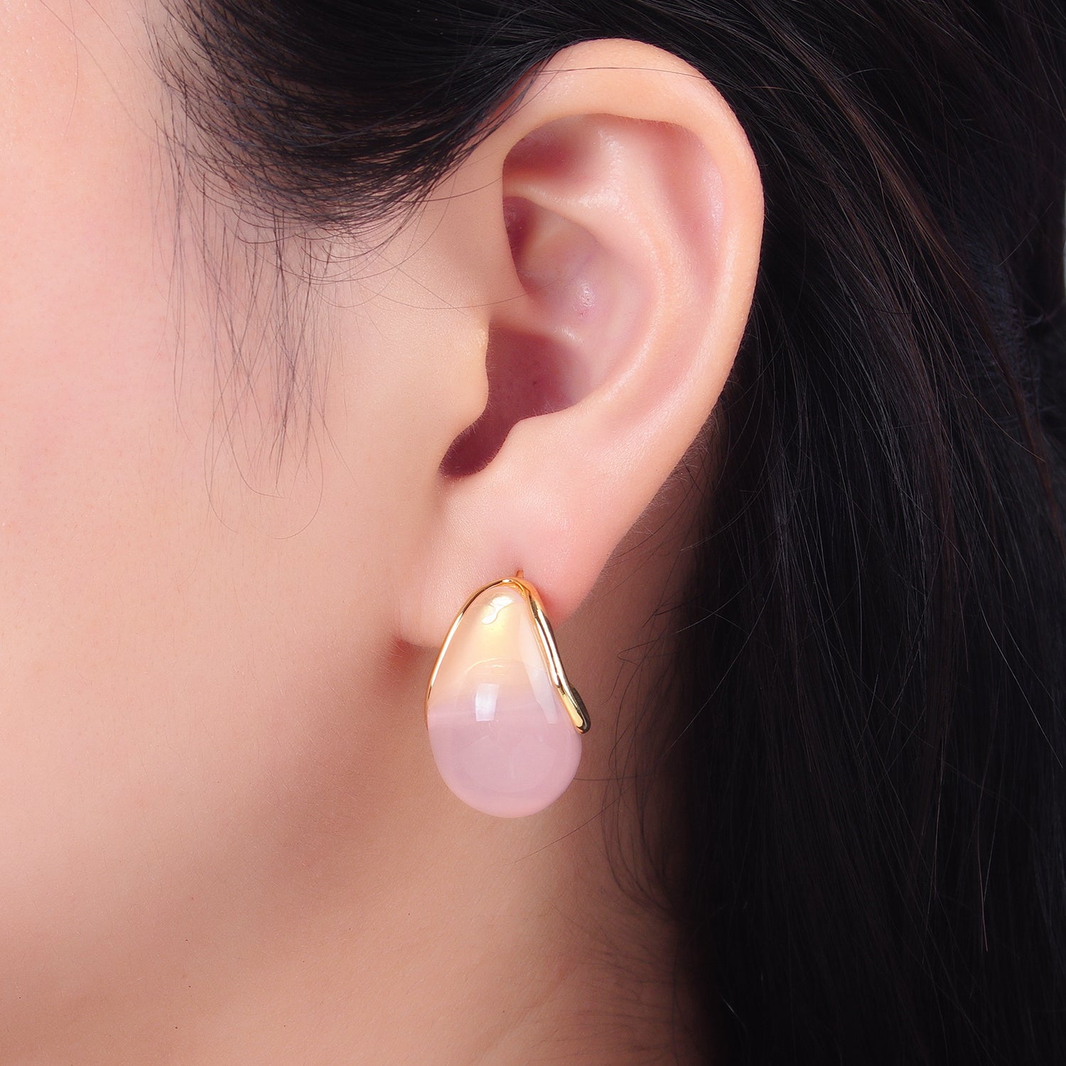 Gold Chunky Gold Aventurine and Other Gemstones Posts Earring-00195 to Earring-00204