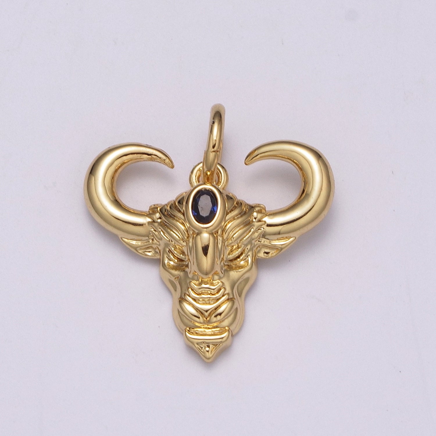 Classic Gold Diamond CZ Chic Bull Necklace