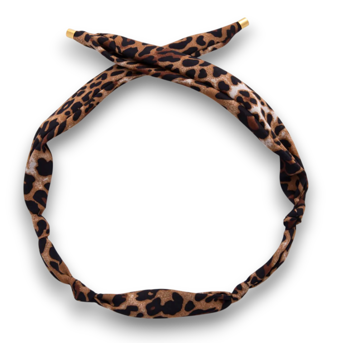 Brown and Black Cheetah Leopard Print Bandana Scarf