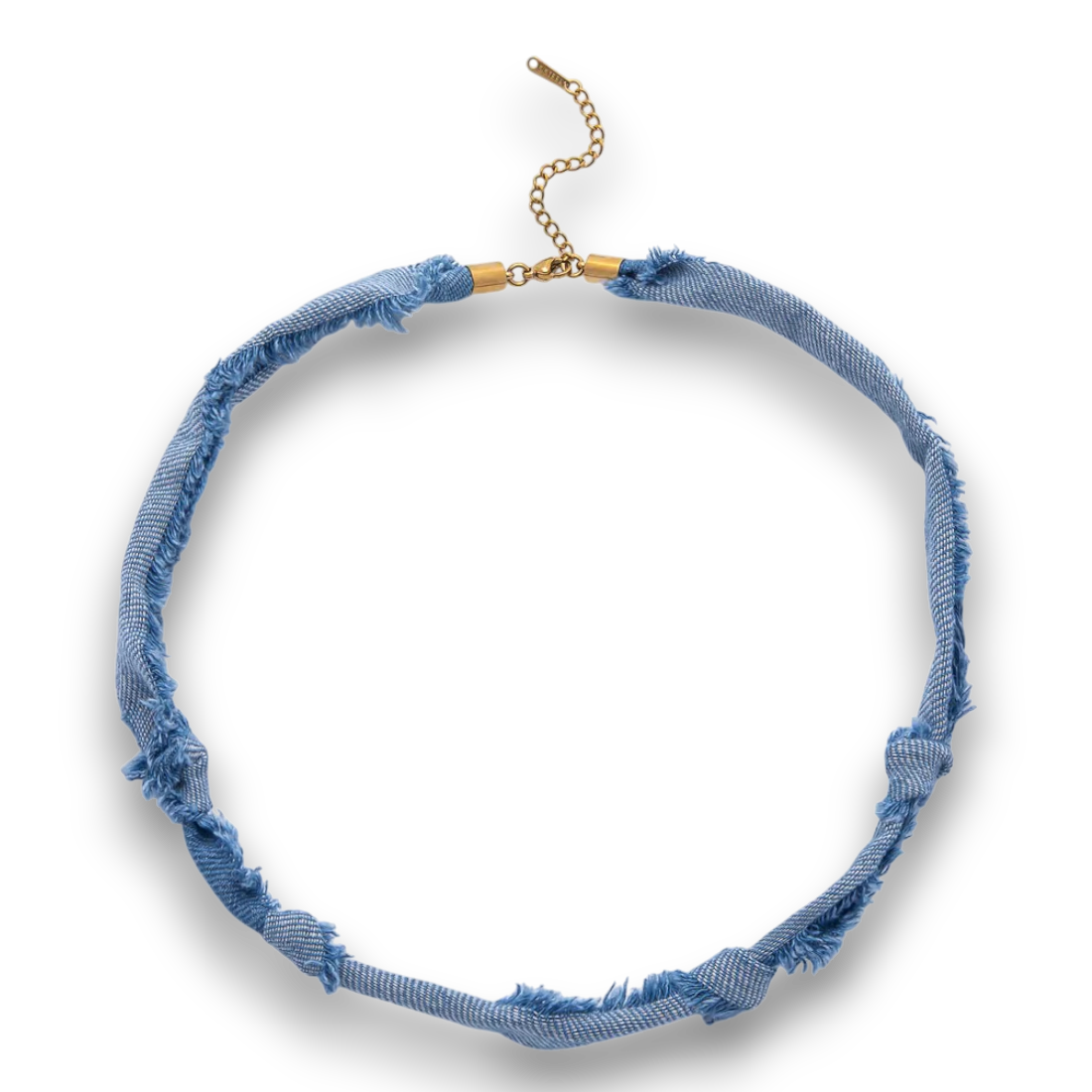 Blue Denim Knot Handmade Scarf