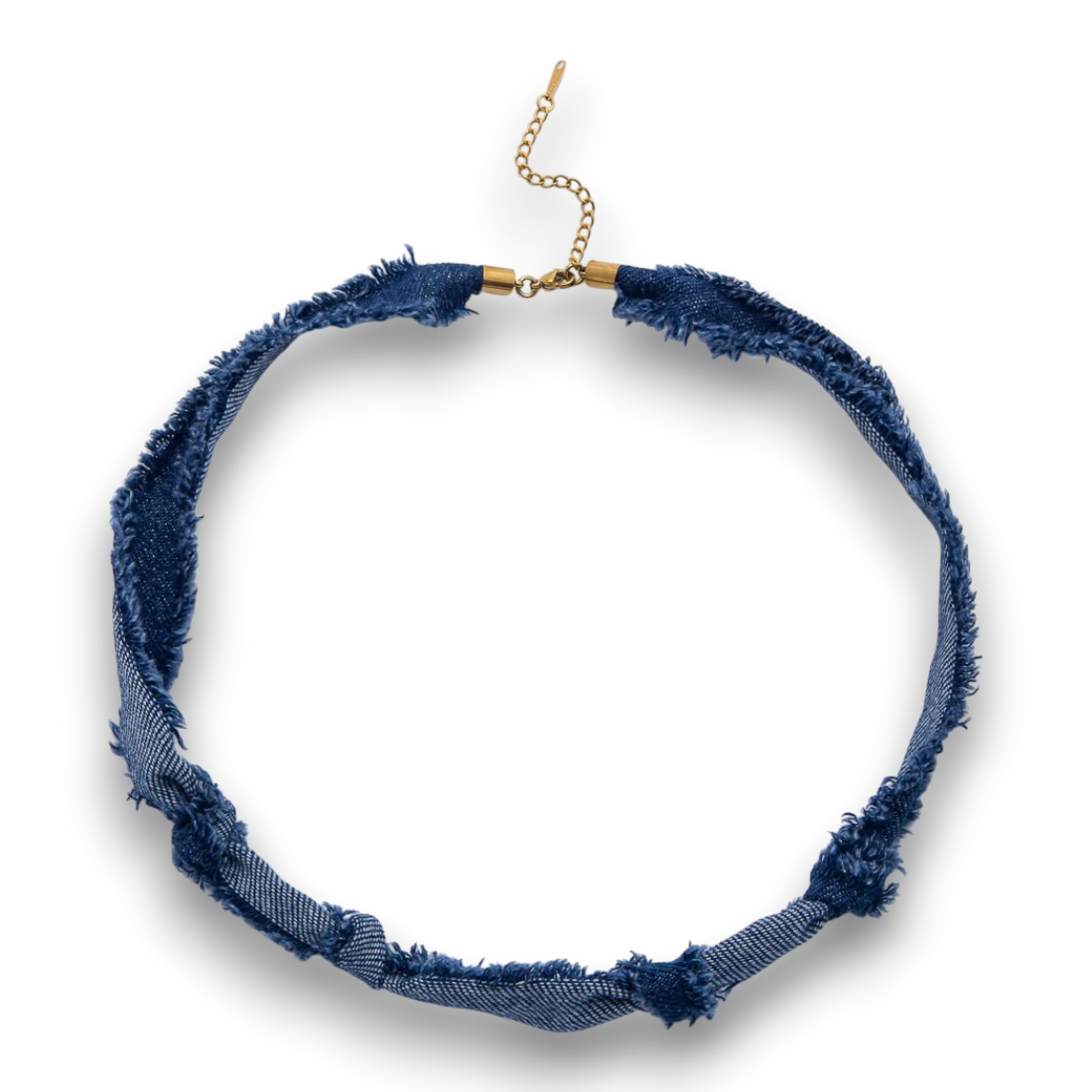 Dark Blue Denim Knot Handmade Scarf