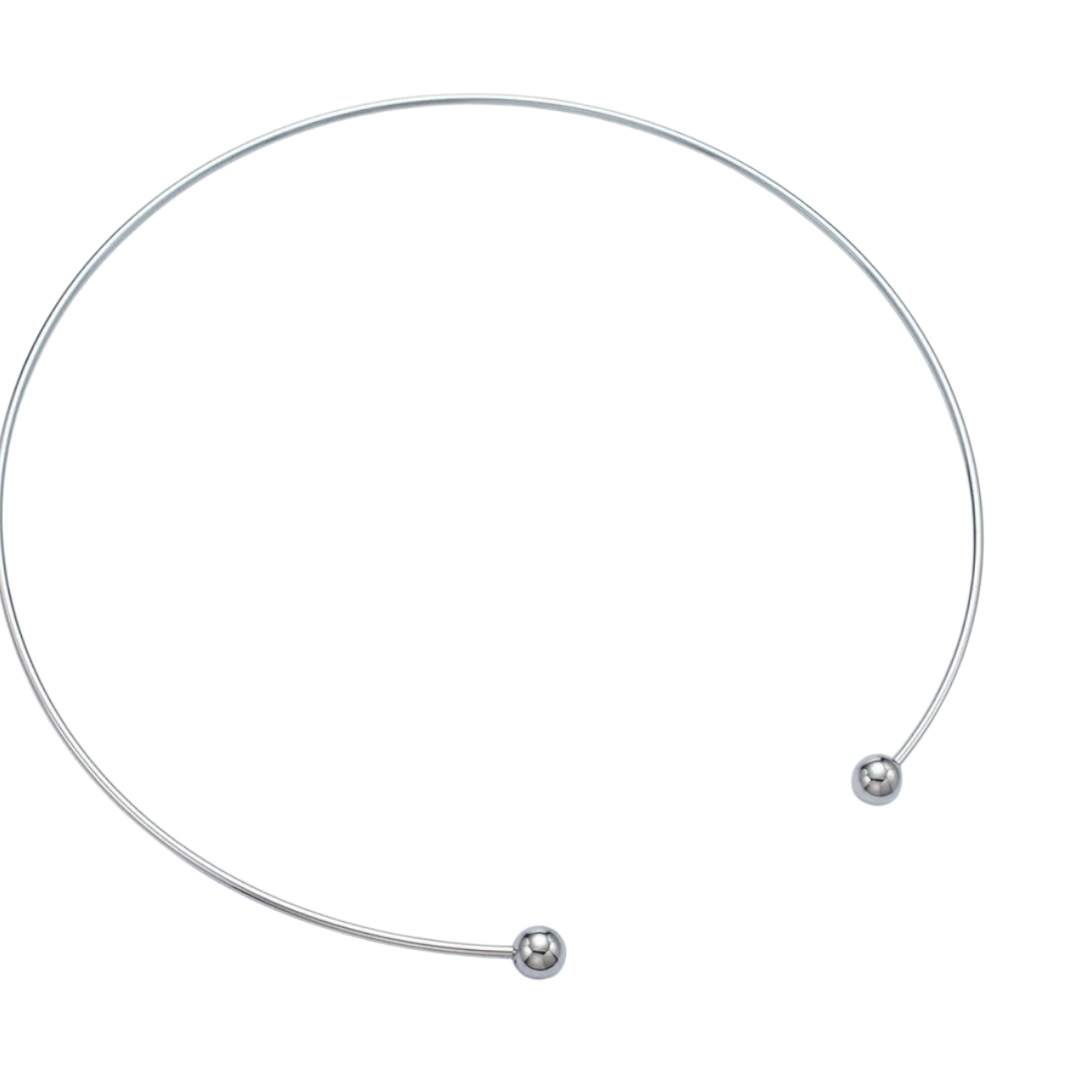 Round Wire Necklace with 2 beads NC-21WA2622 NC-21WA2623