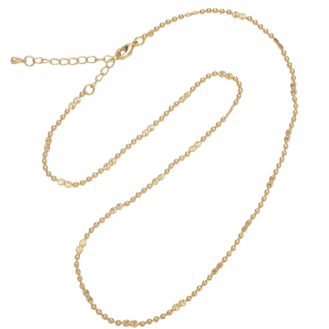 Sunburst Satellite Beaded Chain Necklace NC-21WA3238