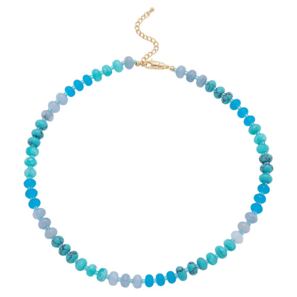 Splashed Earth & Sky Toned Colorful Gemstone Beaded Necklace NC-21WA3302 - NC-21WA3315