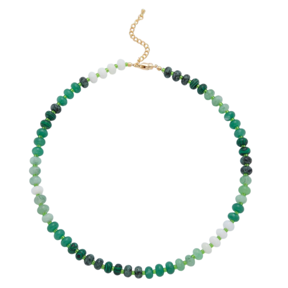 Splashed Earth & Sky Toned Colorful Gemstone Beaded Necklace NC-21WA3302 - NC-21WA3315