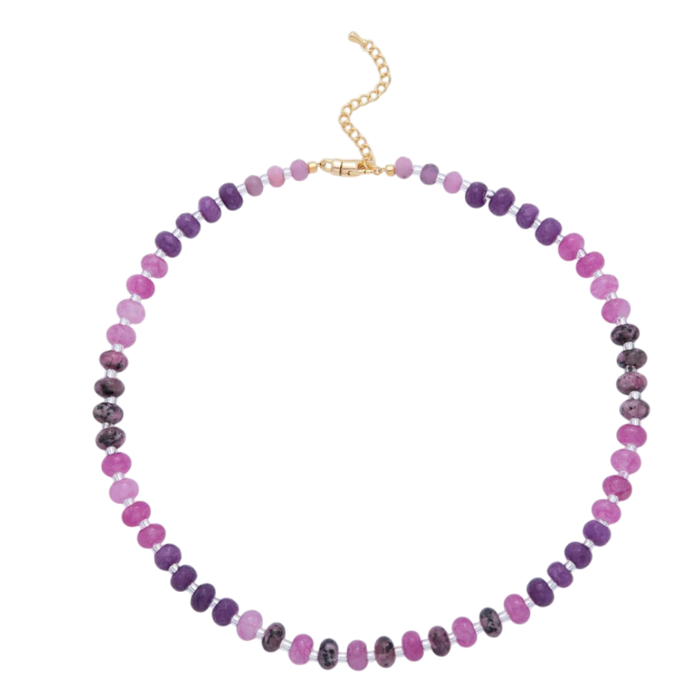 Splashed Earth & Sky Toned Colorful Gemstone Beaded Necklace NC-21WA3302 - NC-21WA3315