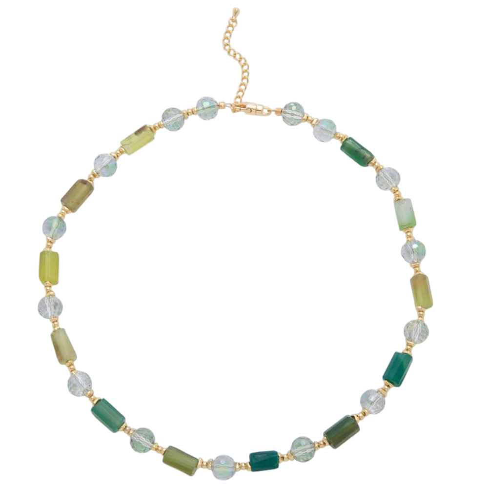 Splashed Earth & Sky Toned Colorful Gemstone Beaded Necklace NC-21WA3302 - NC-21WA3315