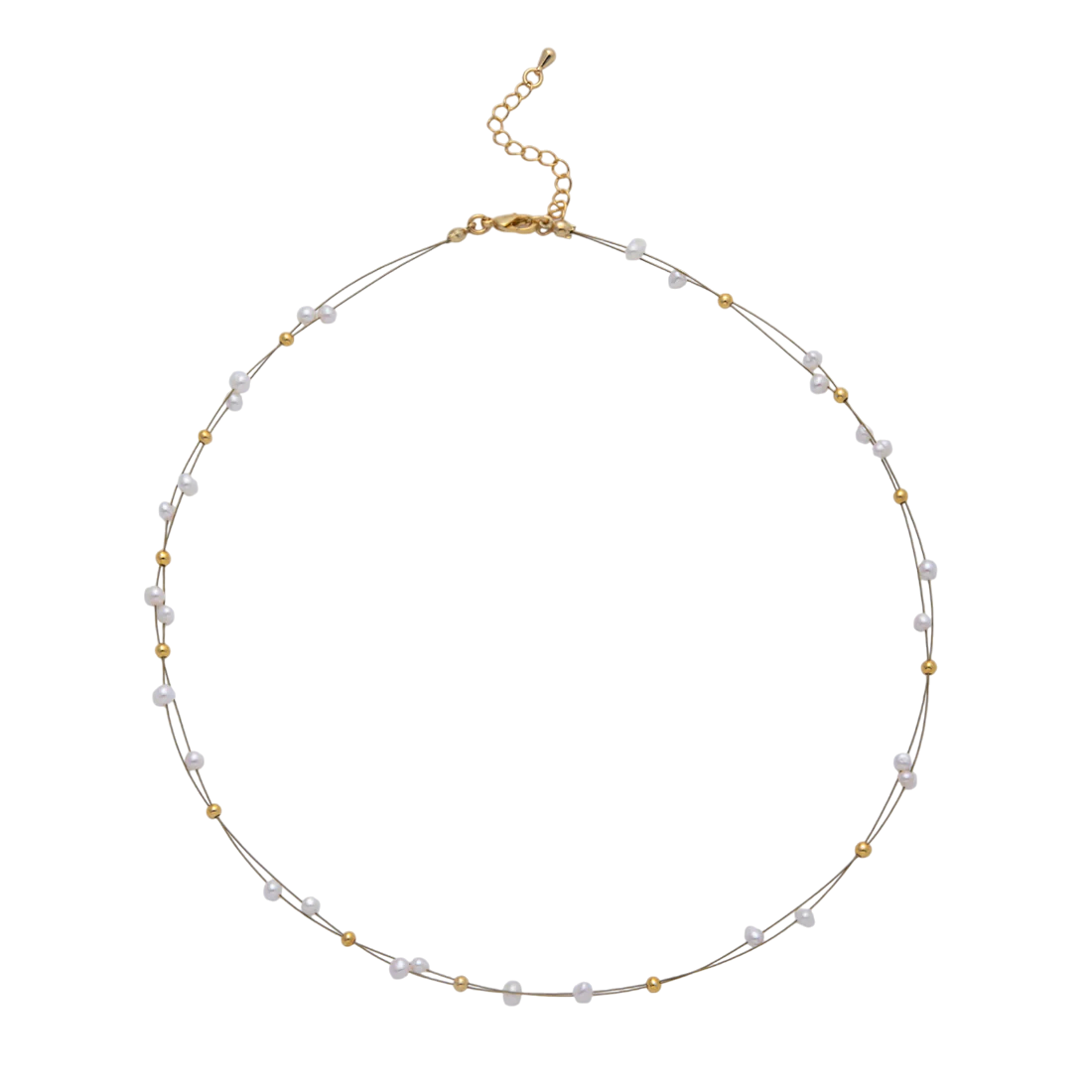 Shell Pearl Bead Wire Satellite necklace NC-21WA4087