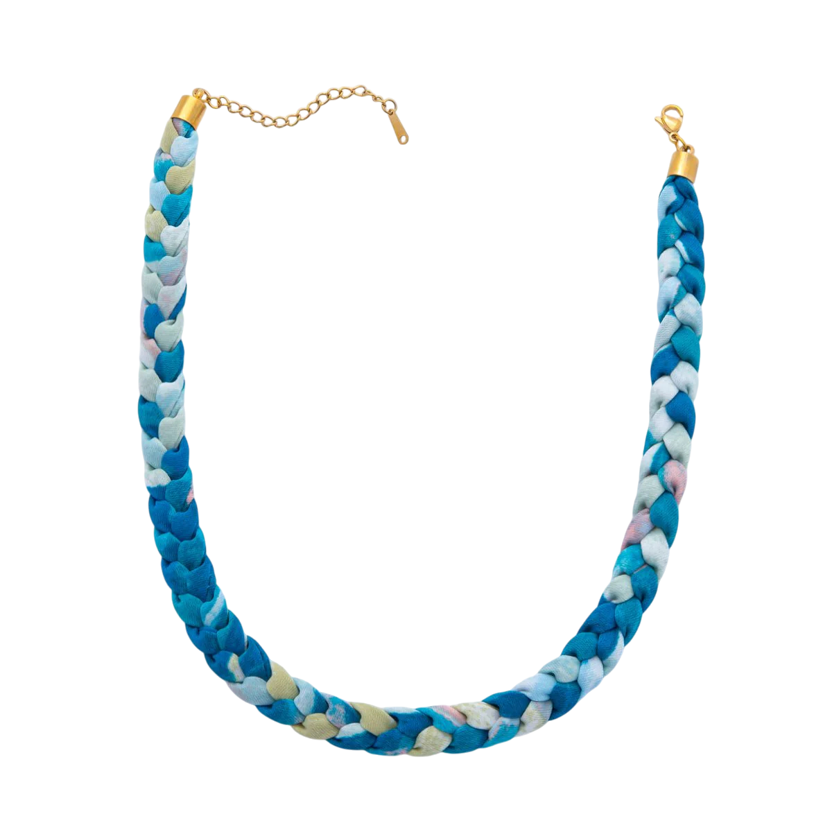 Colorful braided necklace