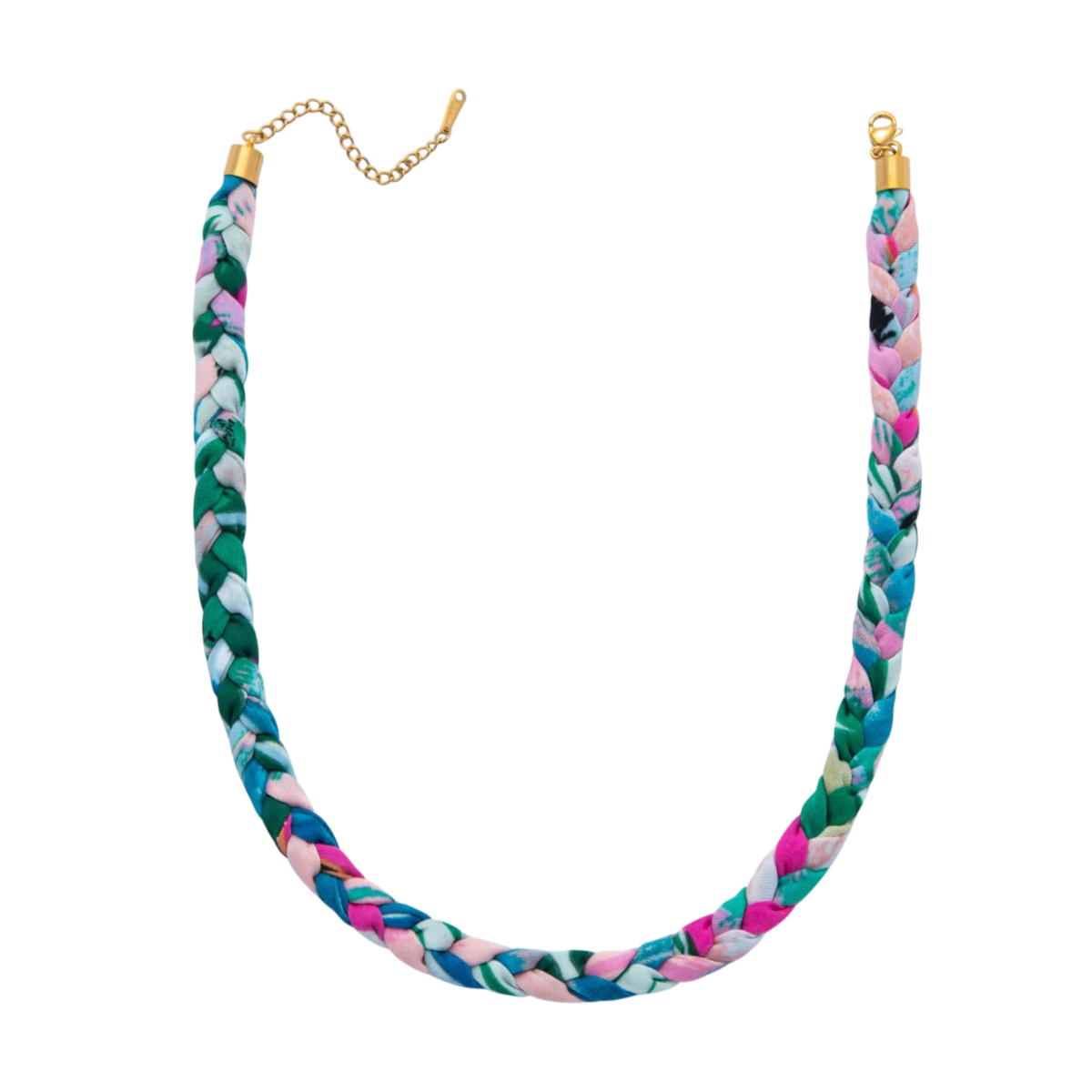 Colorful braided necklace