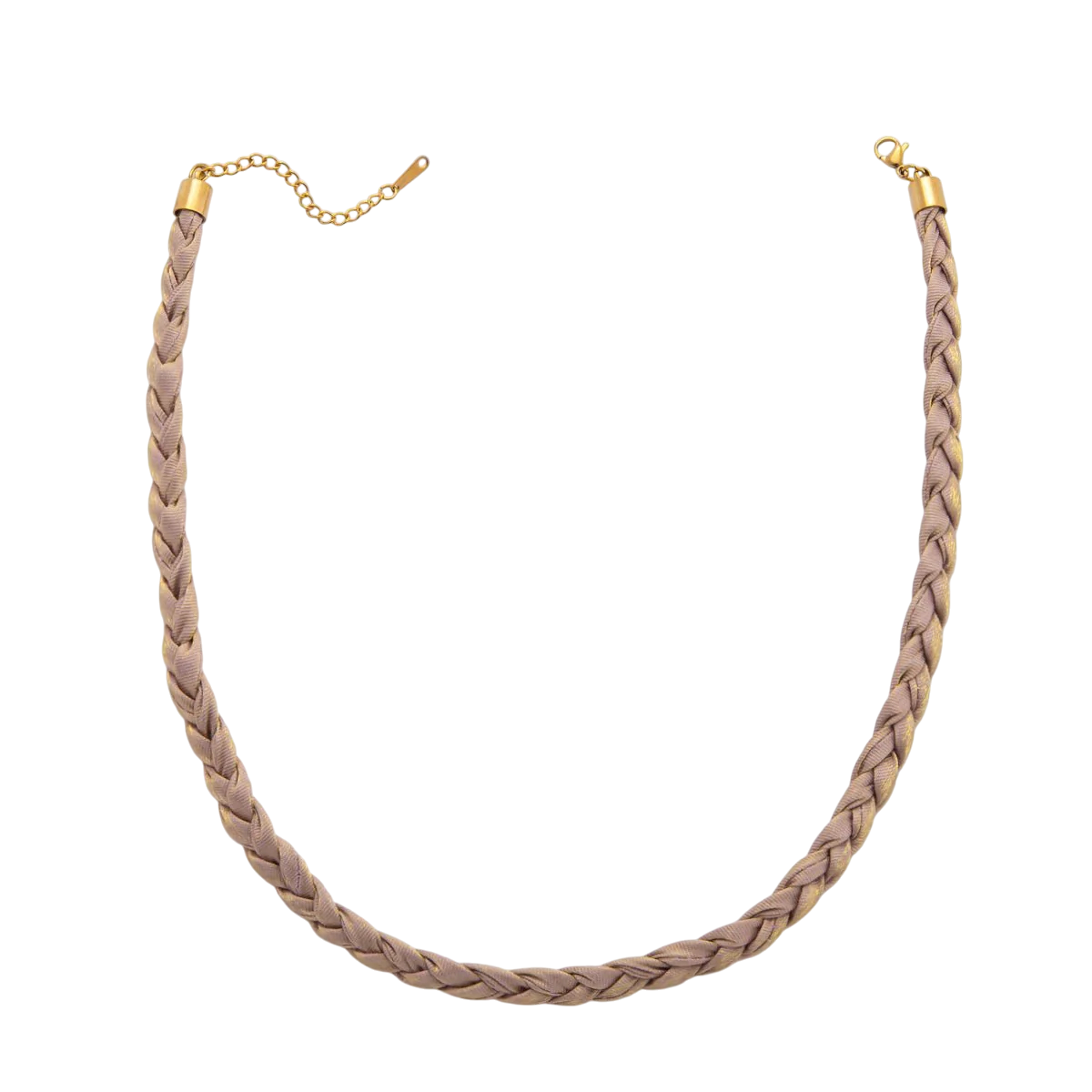 Multi-color braided necklace
