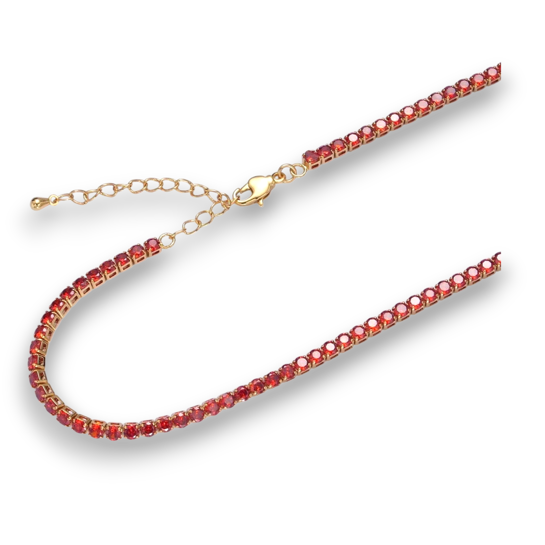 Red color Round CZ Necklace NC-21WA894