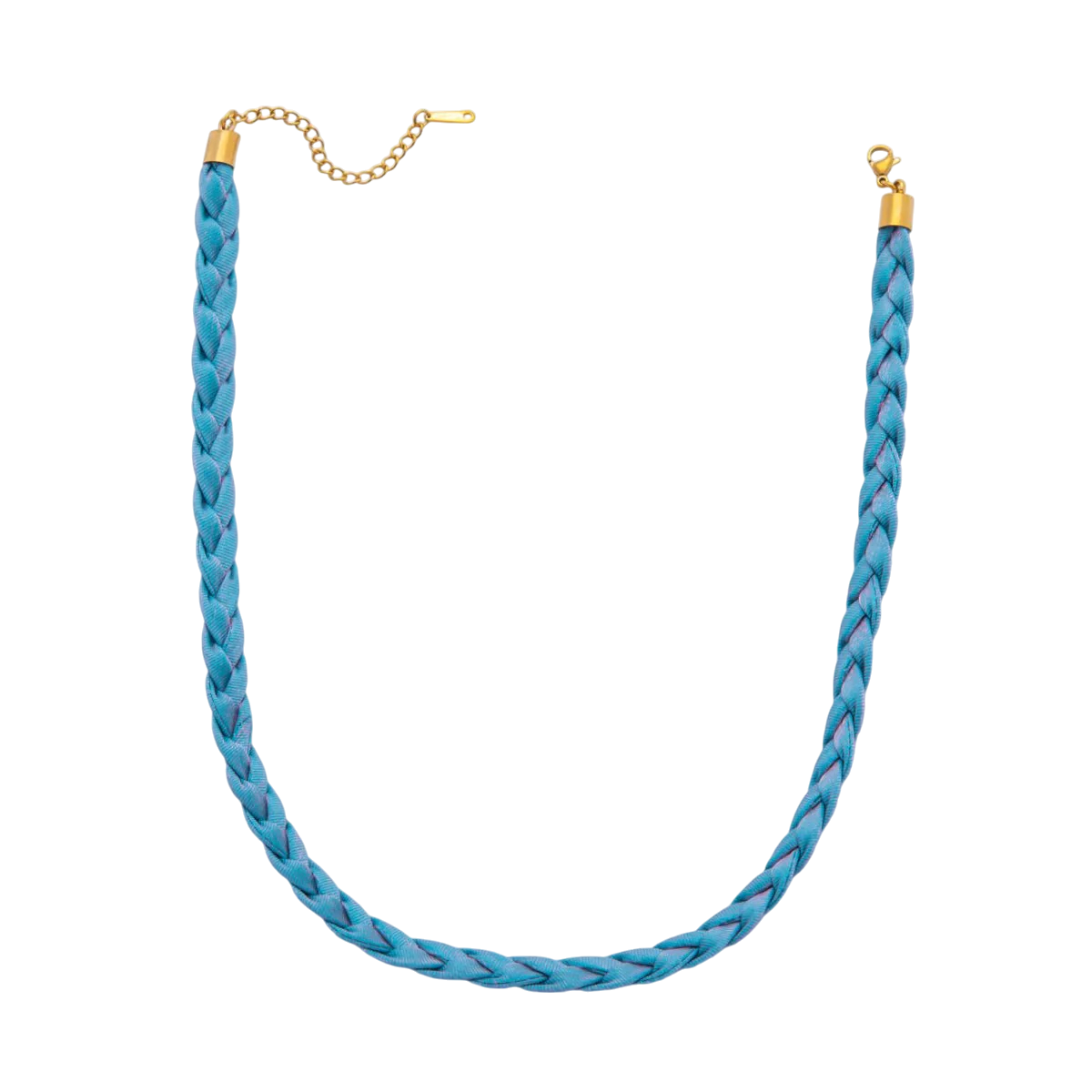 Multi-color braided necklace