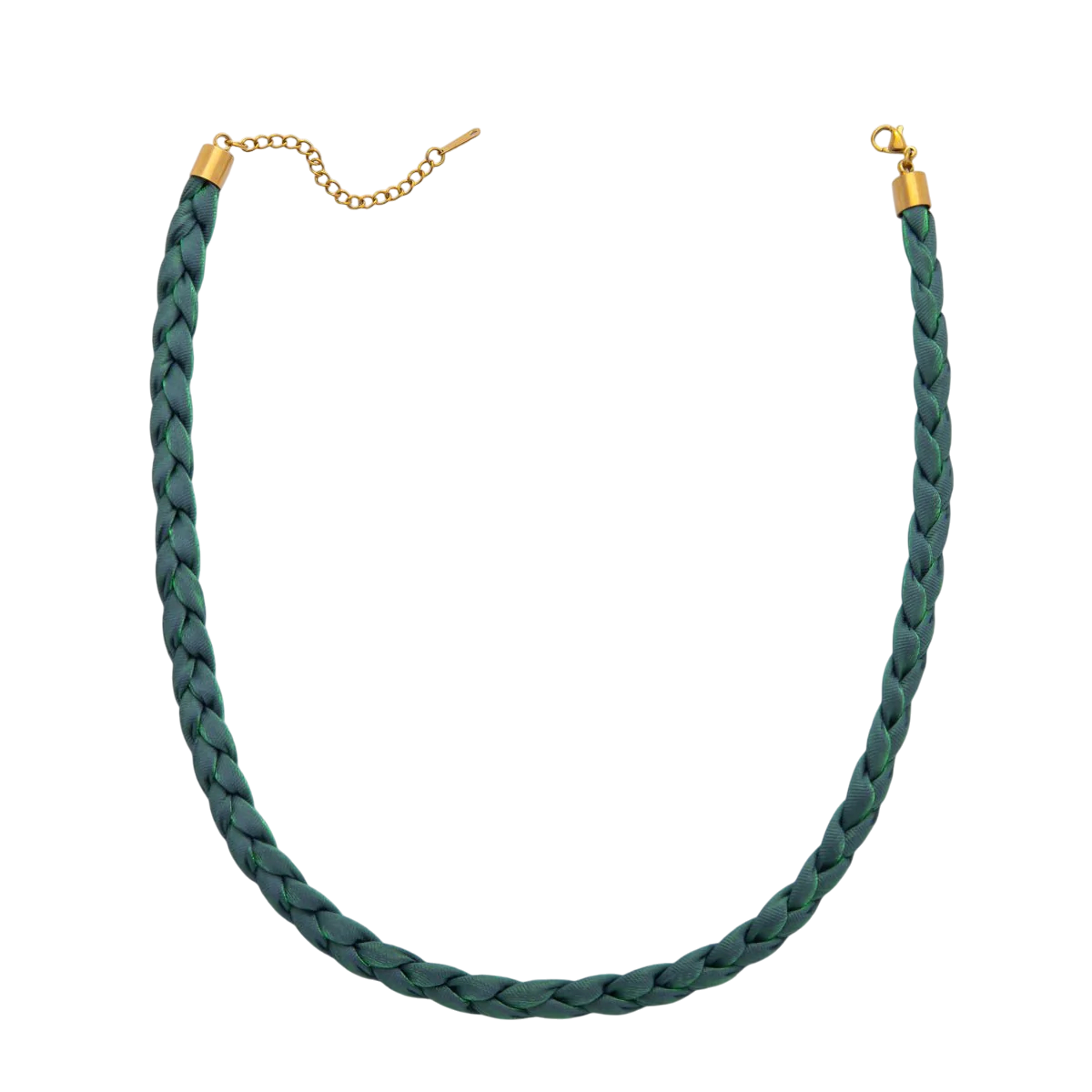 Multi-color braided necklace