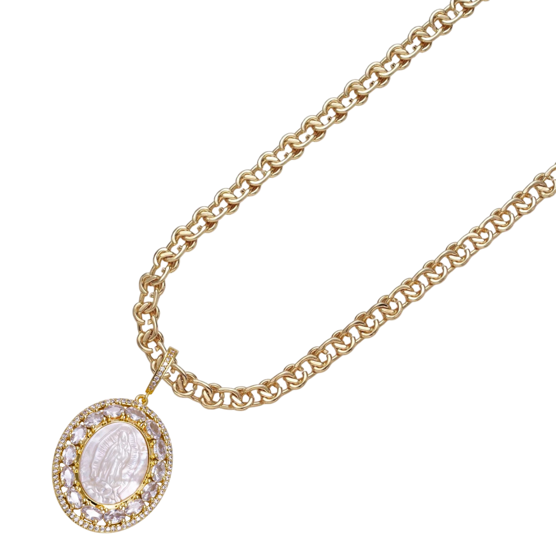Virgin De Guadalupe Unique Cable Chain NC-SJ0396