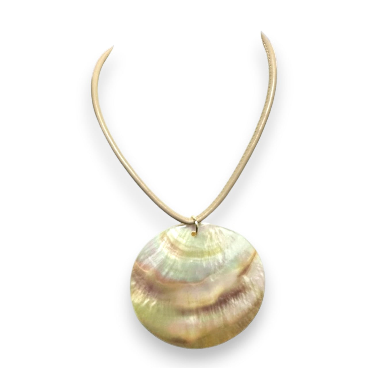 Cord adjustable necklace with seashell pearl pendant NC-SJ2061 thru NC-SJ2064