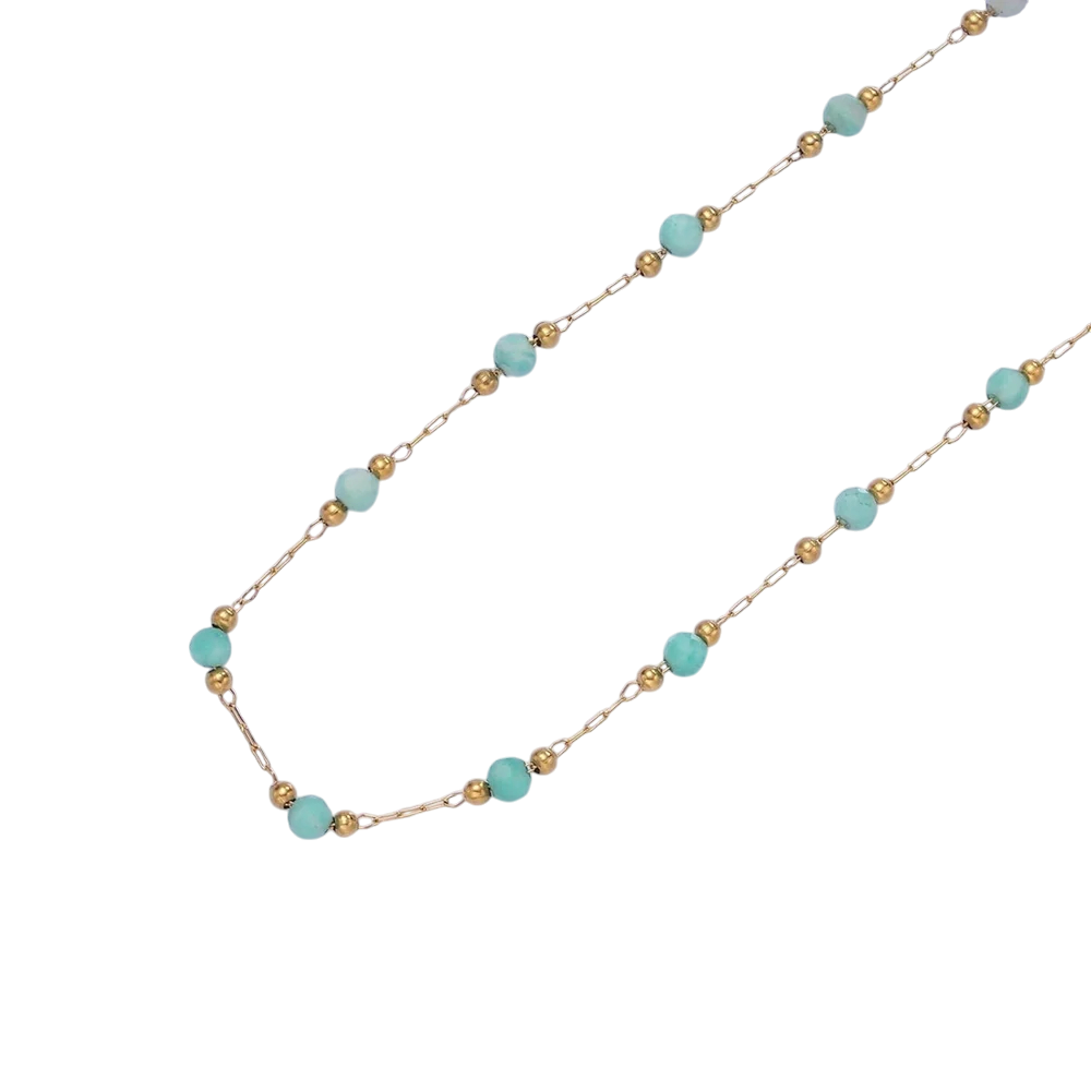 Dainty Multifaceted colored Bead Satellite necklaces NC-SJ2146 - NC-SJ2150